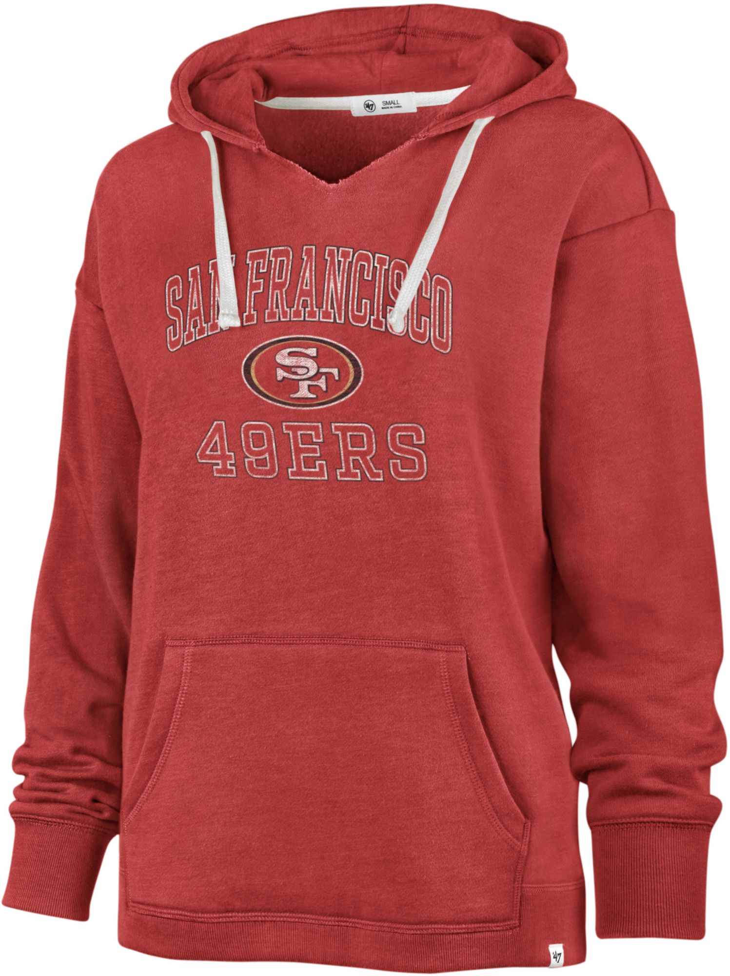 '47 Women's San Francisco 49ers Clarity Racer Red Pullover Hoodie product image