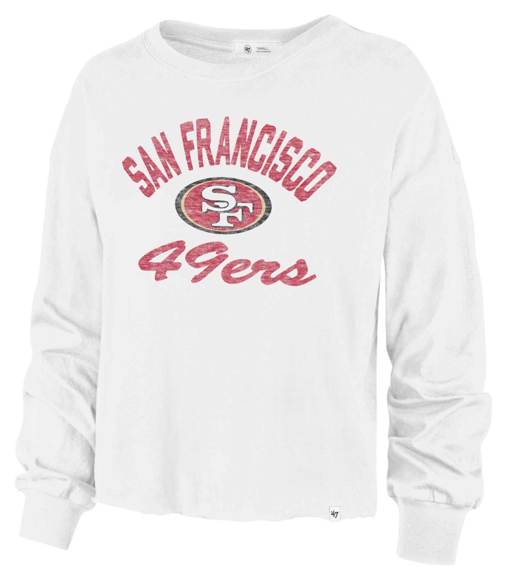 '47 Women's San Francisco 49ers Wrapped Up Sandstone Long Sleeve T-Shirt product image