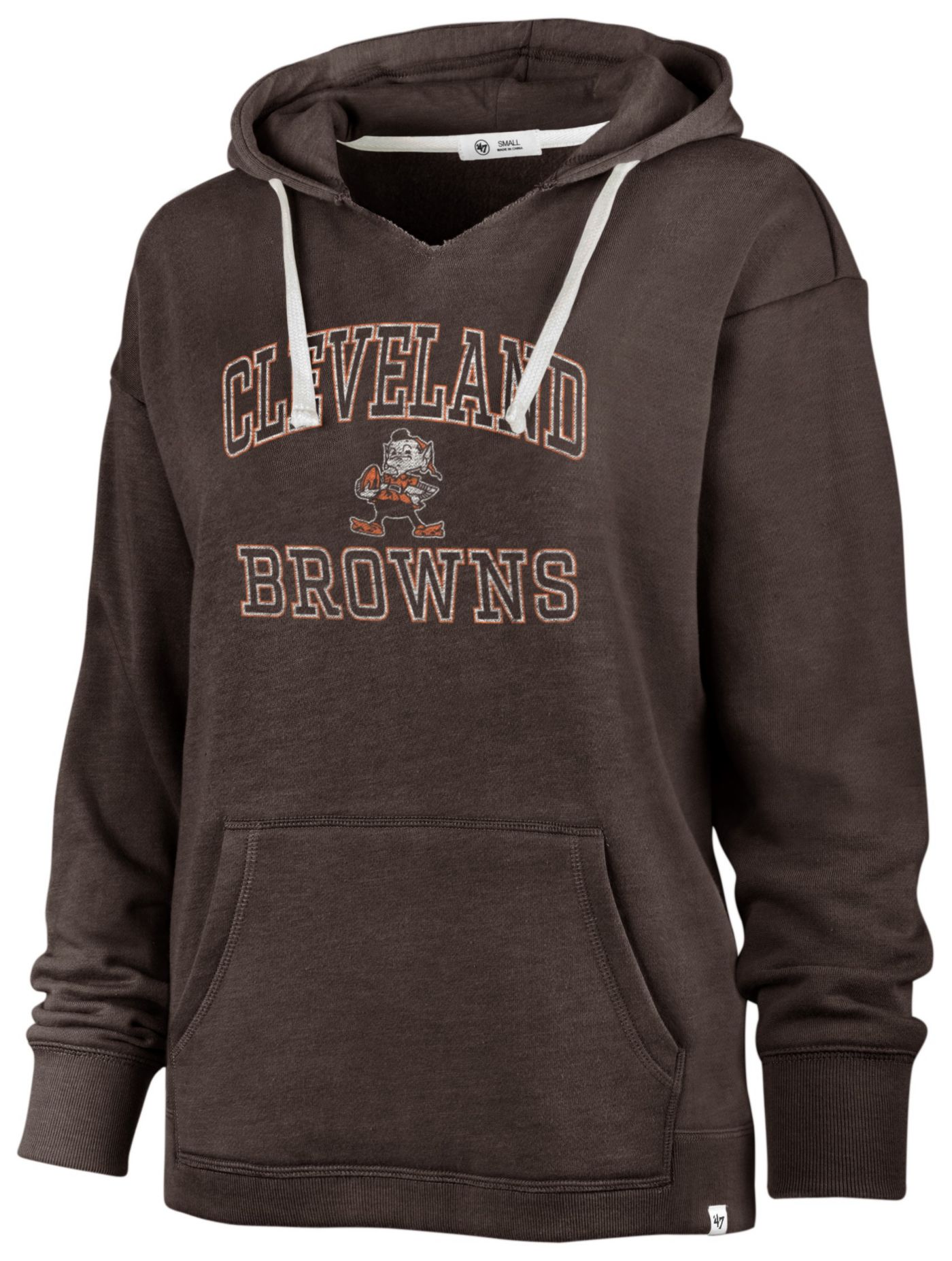 47 Women s Cleveland Browns Clarity Espresso Pullover Hoodie Dick s Sporting Goods