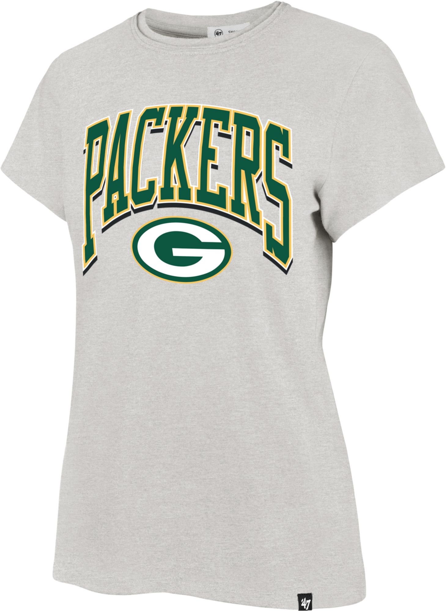 '47 Women's Green Bay Packers Walk Tall Grey T-Shirt product image