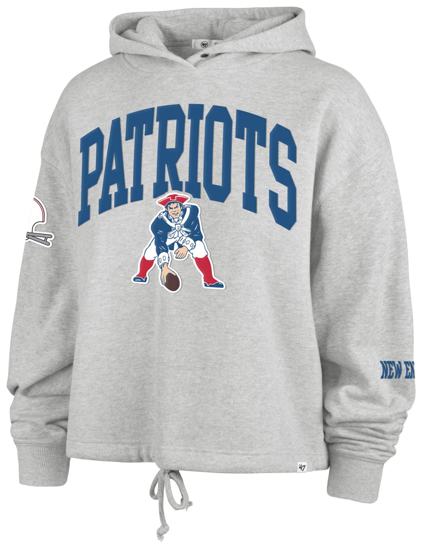 47 Women s New England Patriots High Hopes Throwback Grey Pullover Hoodie Dick s Sporting Goods
