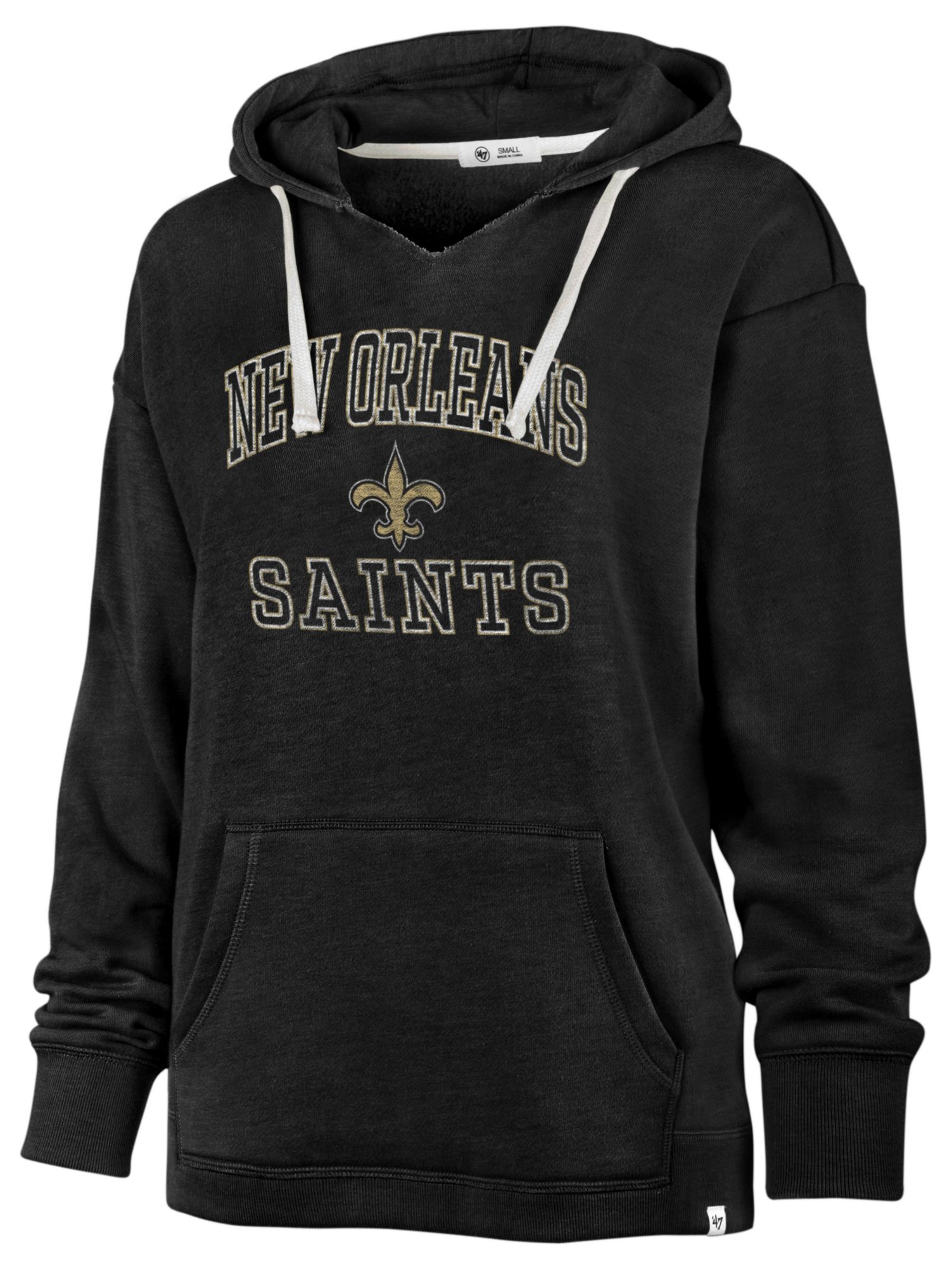 '47 Women's New Orleans Saints Clarity Black Pullover Hoodie product image