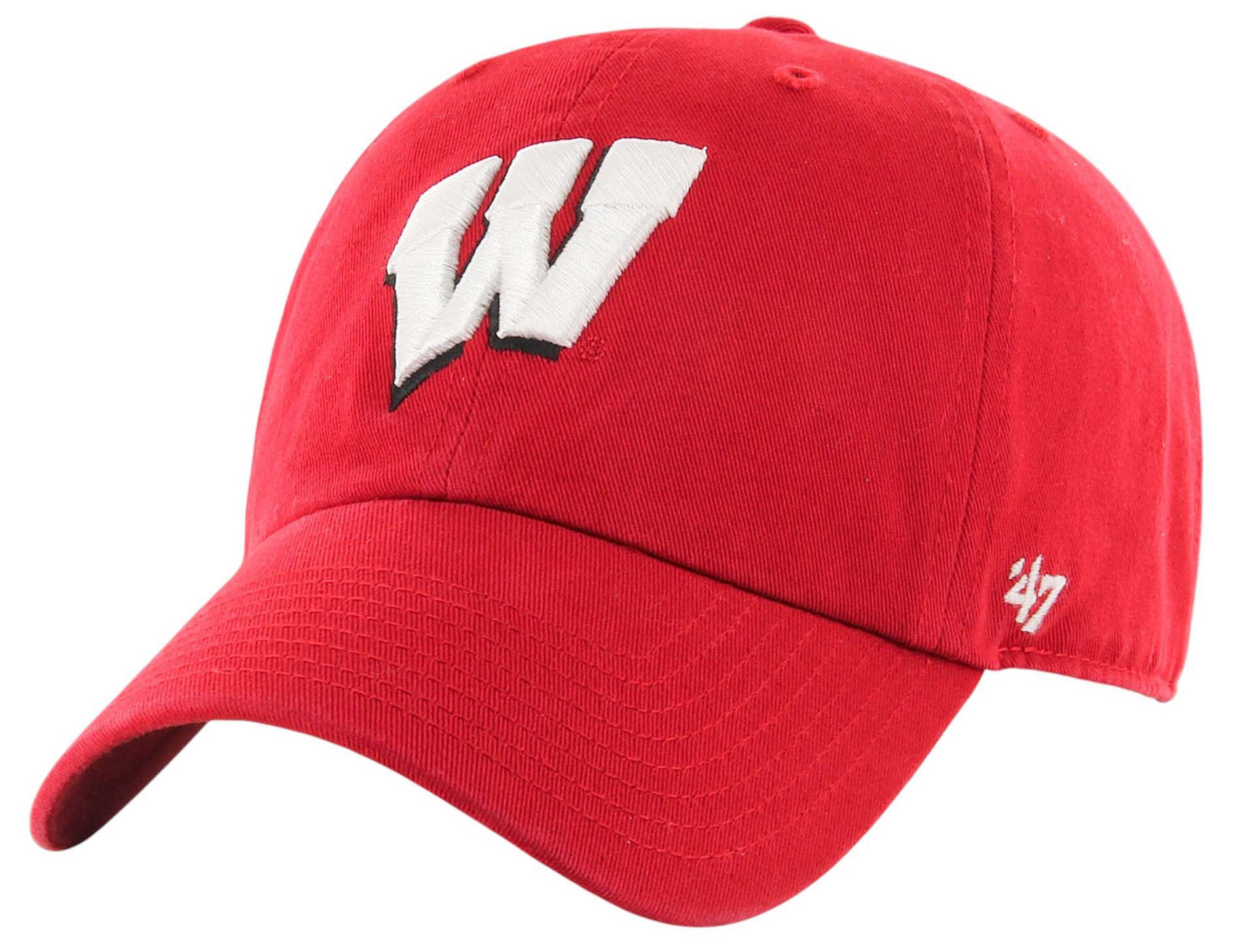 '47 Youth Red Wisconsin Badgers Clean Up Adjustable Hat product image