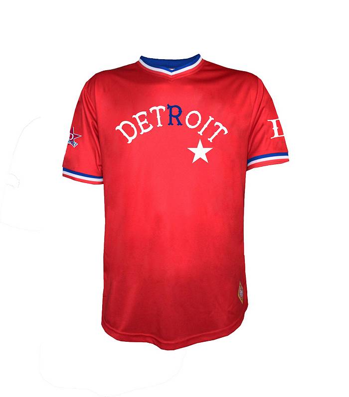 Stitches Men's Negro League Baseball Detroit Stars Red Jersey