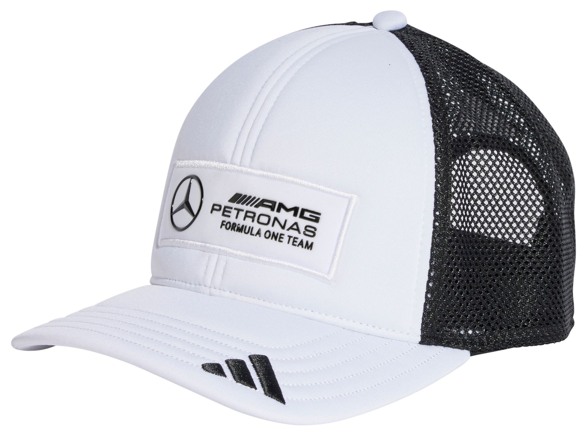 adidas Adult Mercedes F1 White Team Adjustable Trucker Hat product image