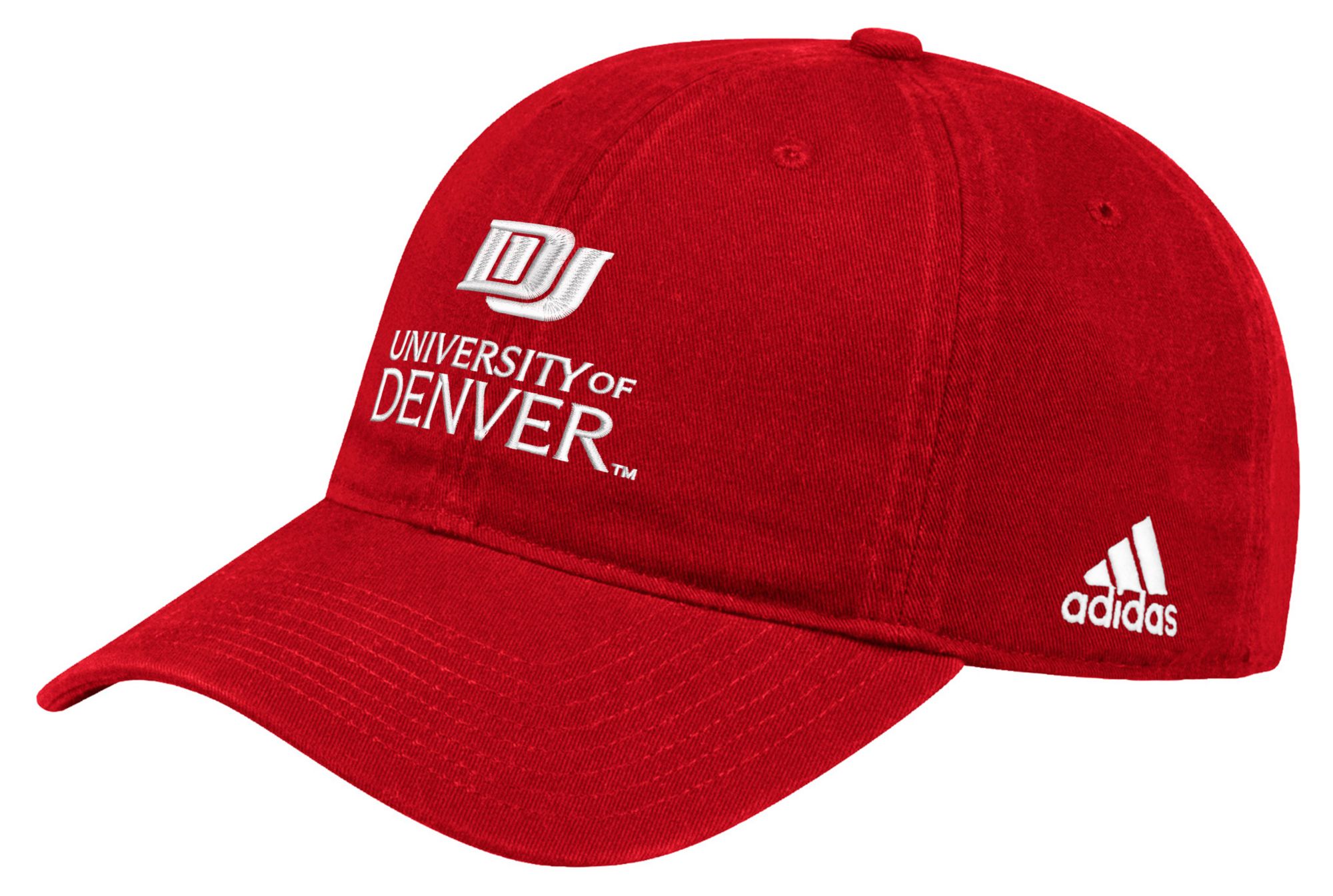 adidas Adult Denver Pioneers Red Slouch Adjustable Hat product image
