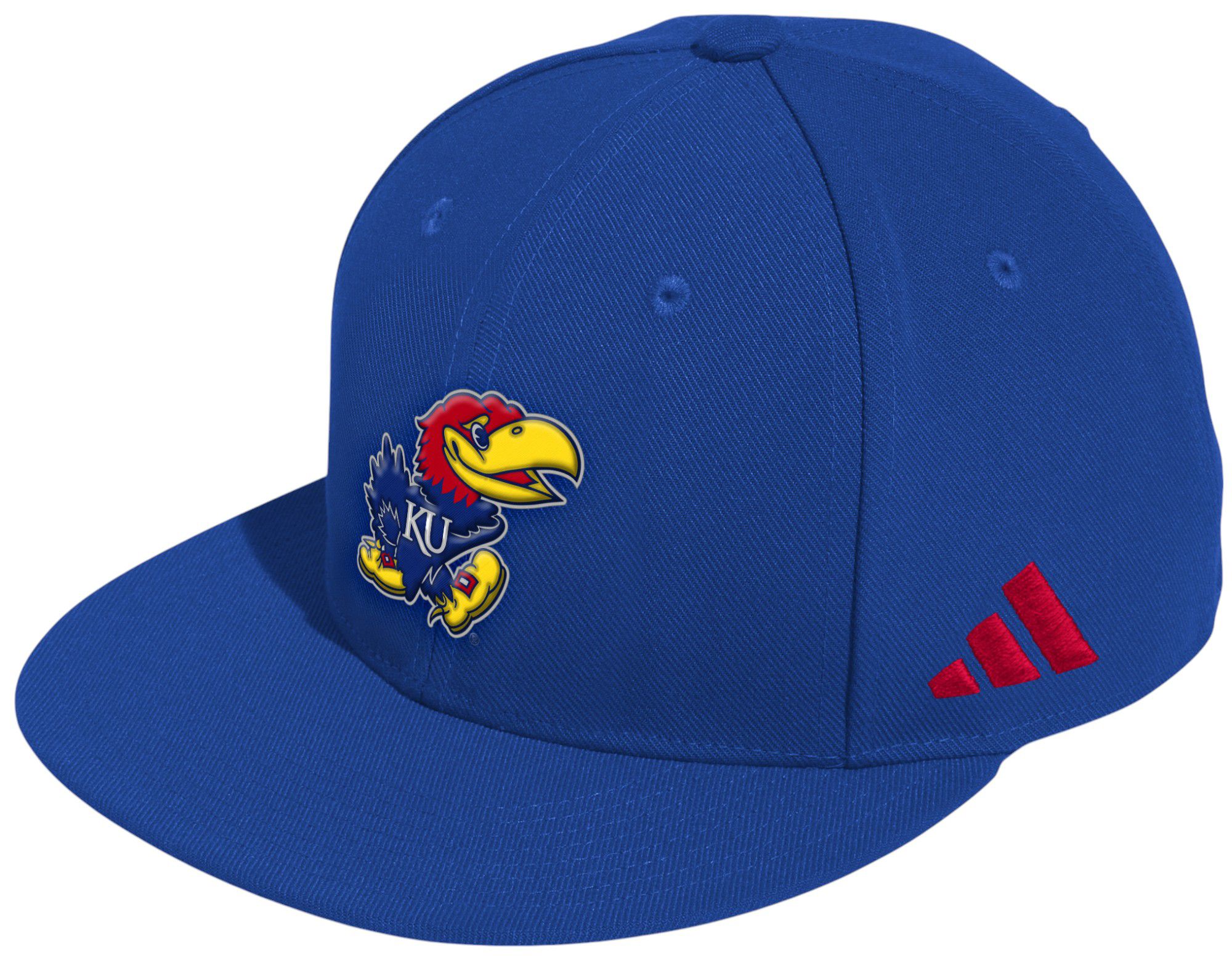 adidas Adult Kansas Jayhawks Royal Wool Fitted Hat product image