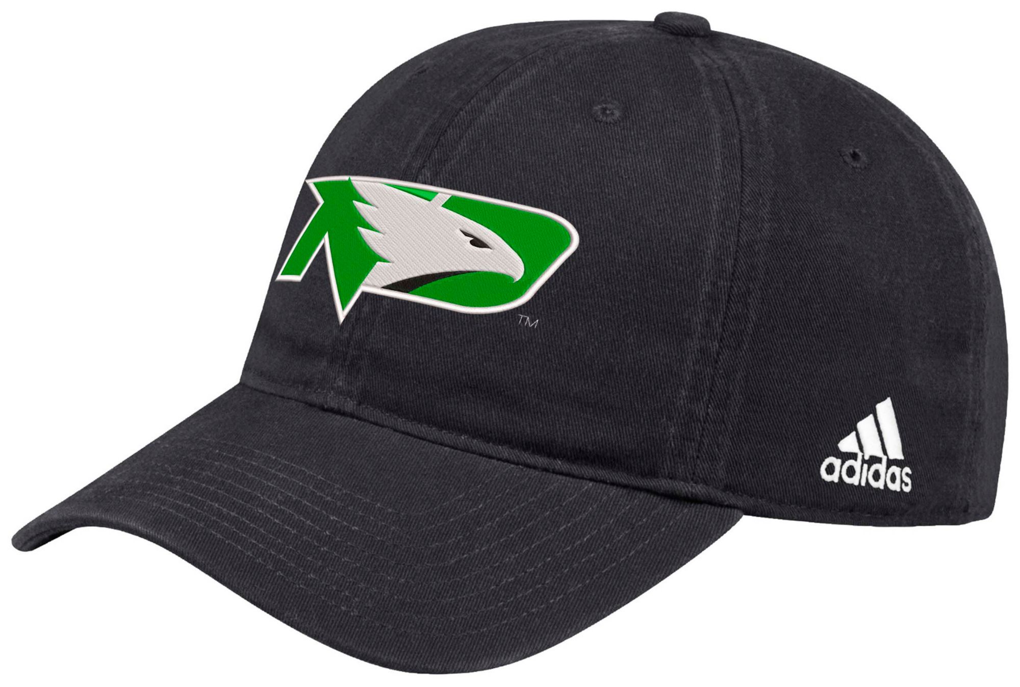 adidas Adult North Dakota Fighting Hawks Black Slouch Adjustable Hat product image