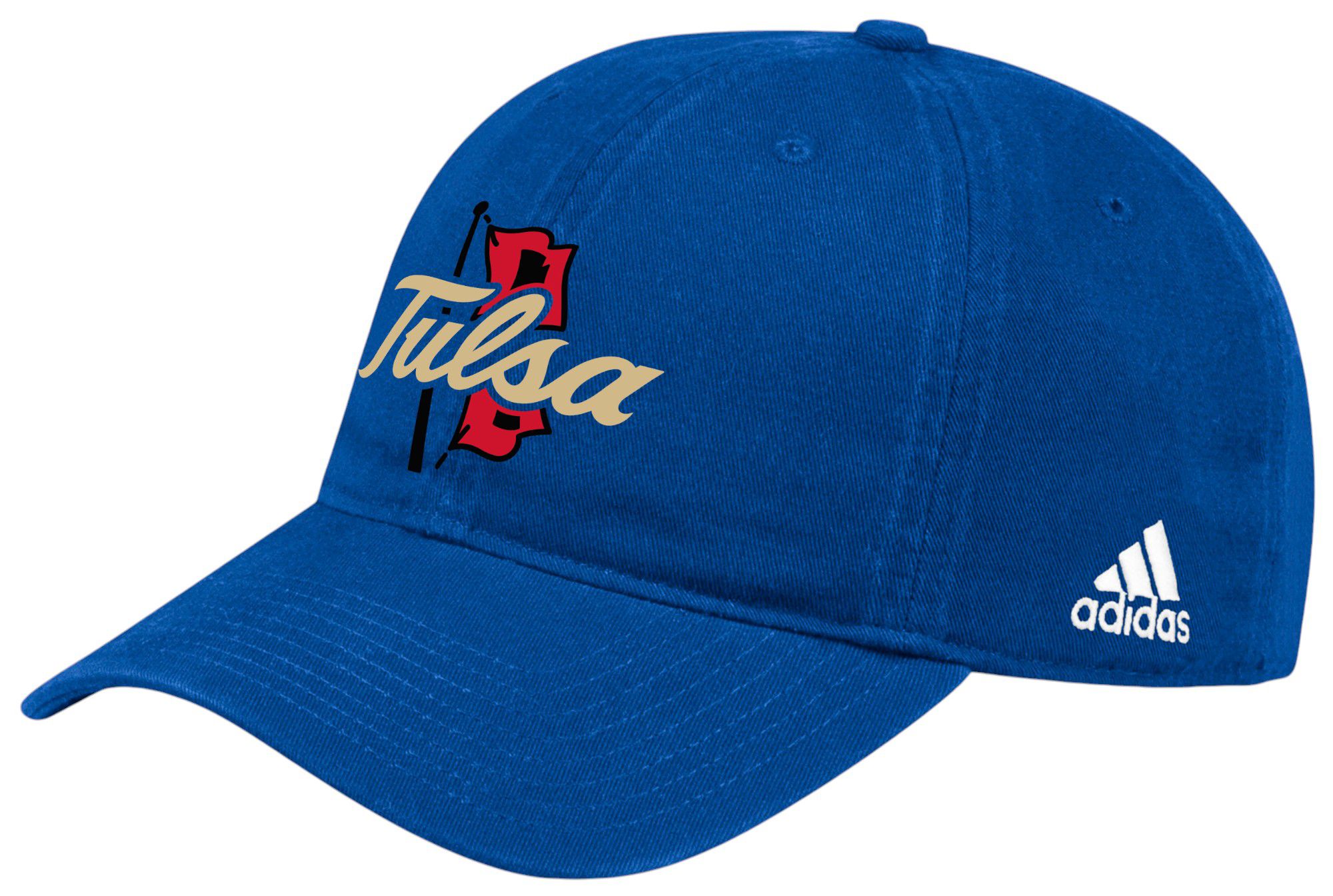 adidas Adult Tulsa Golden Hurricane Blue Slouch Adjustable Hat product image