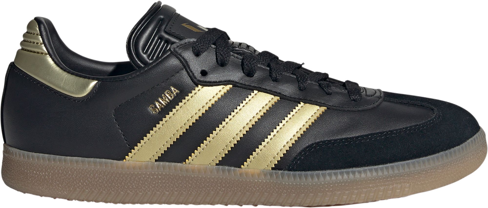 adidas gazelle silver green womens adidas Samba Messi Indoor Soccer Shoes (Black/Gold/Gum) main image 0
