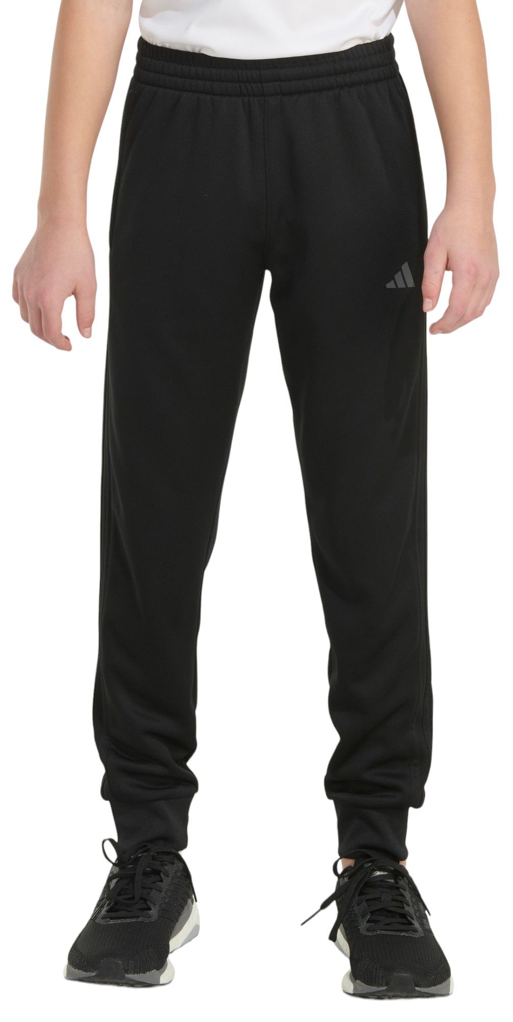 adidas Boys' Elastic Waistband 3-Stripe Tonal Joggers product image