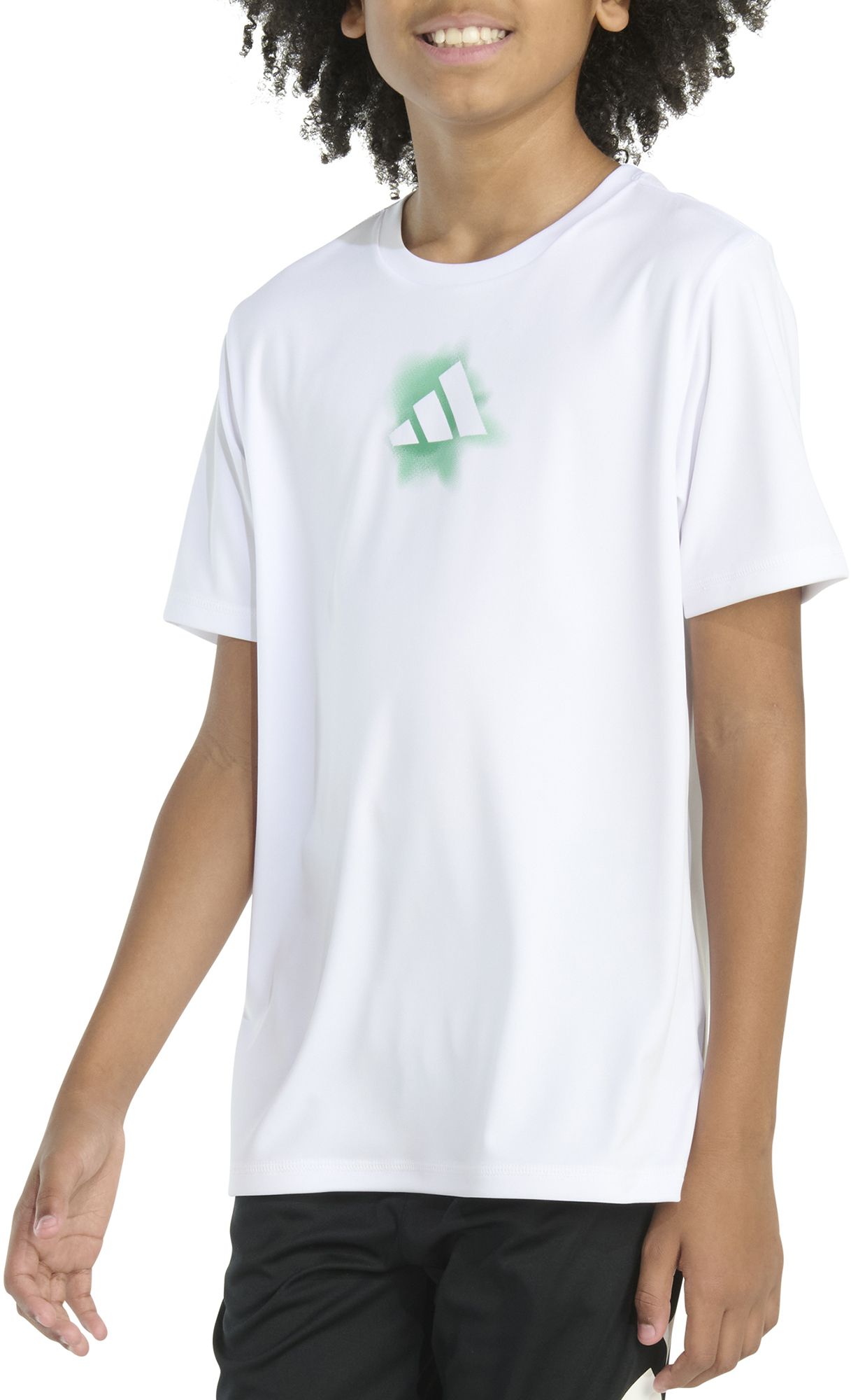 adidas Boys' Gradient Logo Poly T-Shirt product image