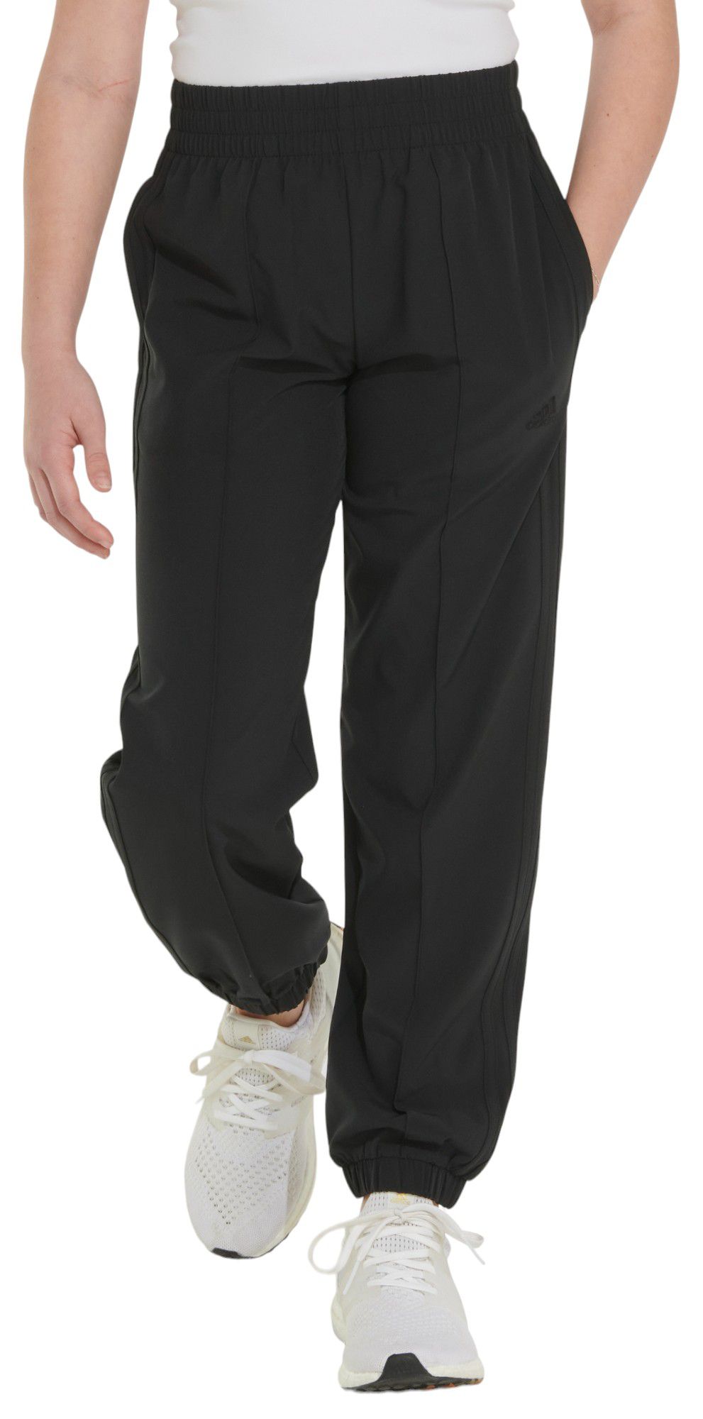 adidas Girls' Elastic Waistband Woven 3-Stripe Joggers product image