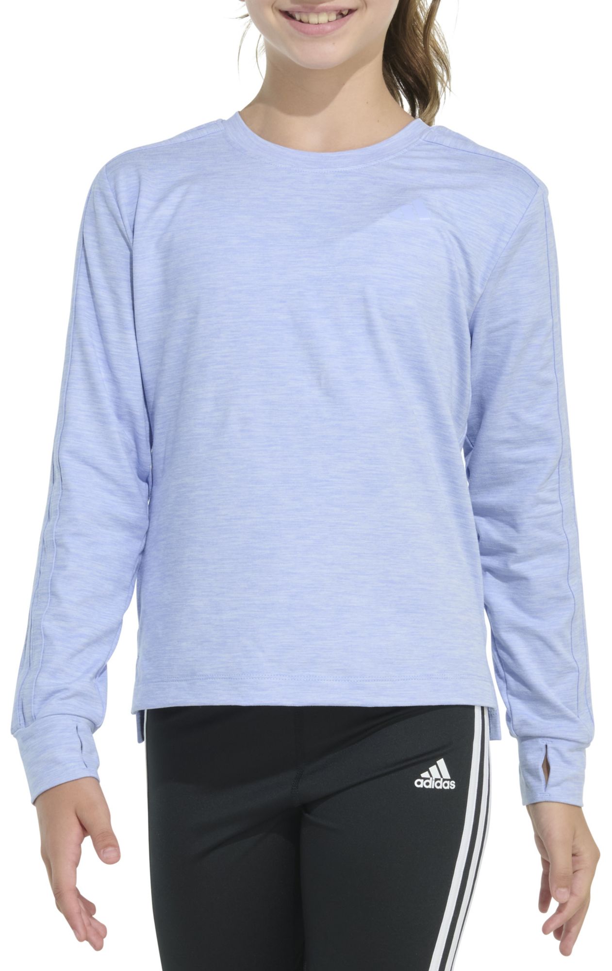 adidas Girls' Mélange Long Sleeve Training T-Shirt product image