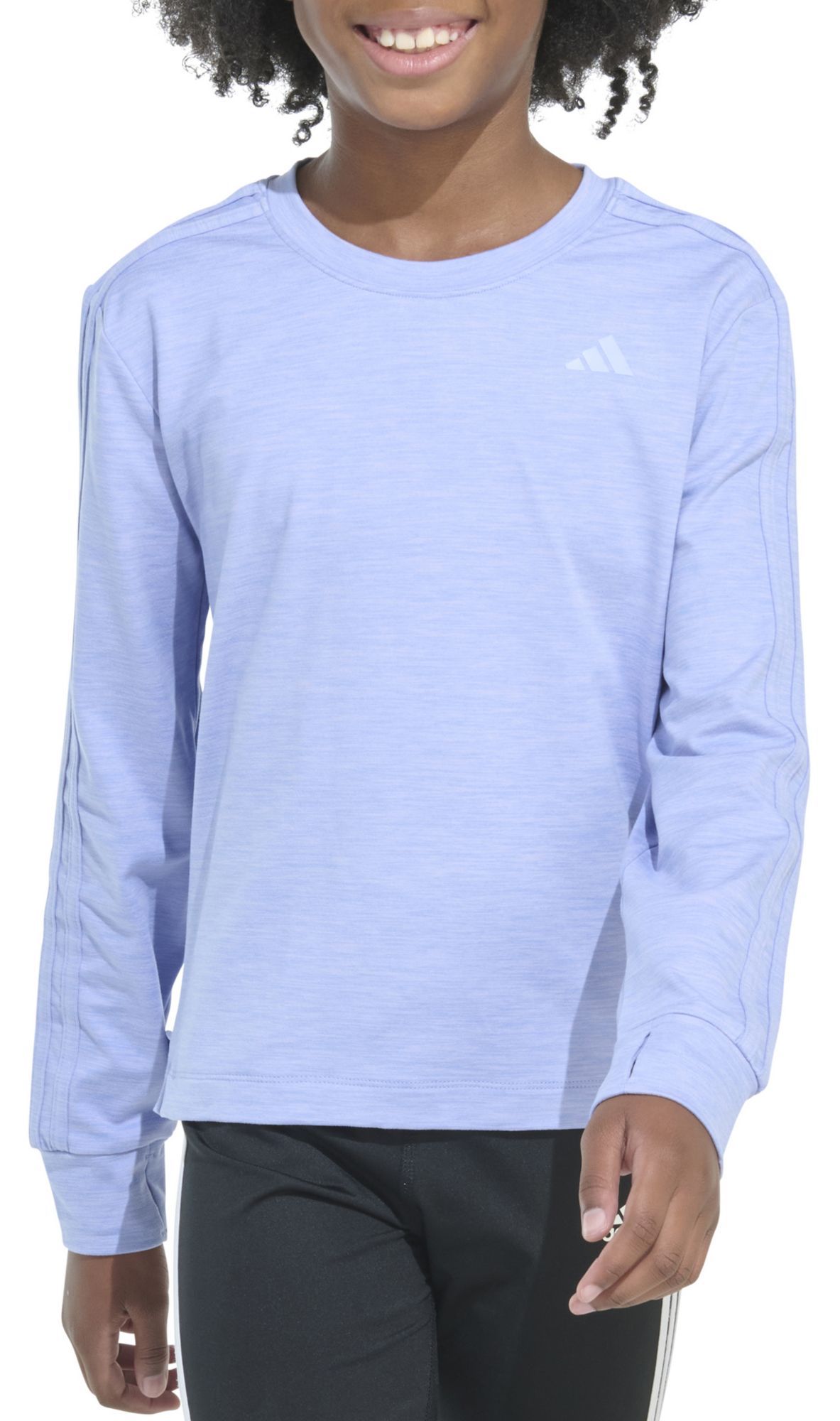 adidas Girls' Mélange Long Sleeve Training T-Shirt product image