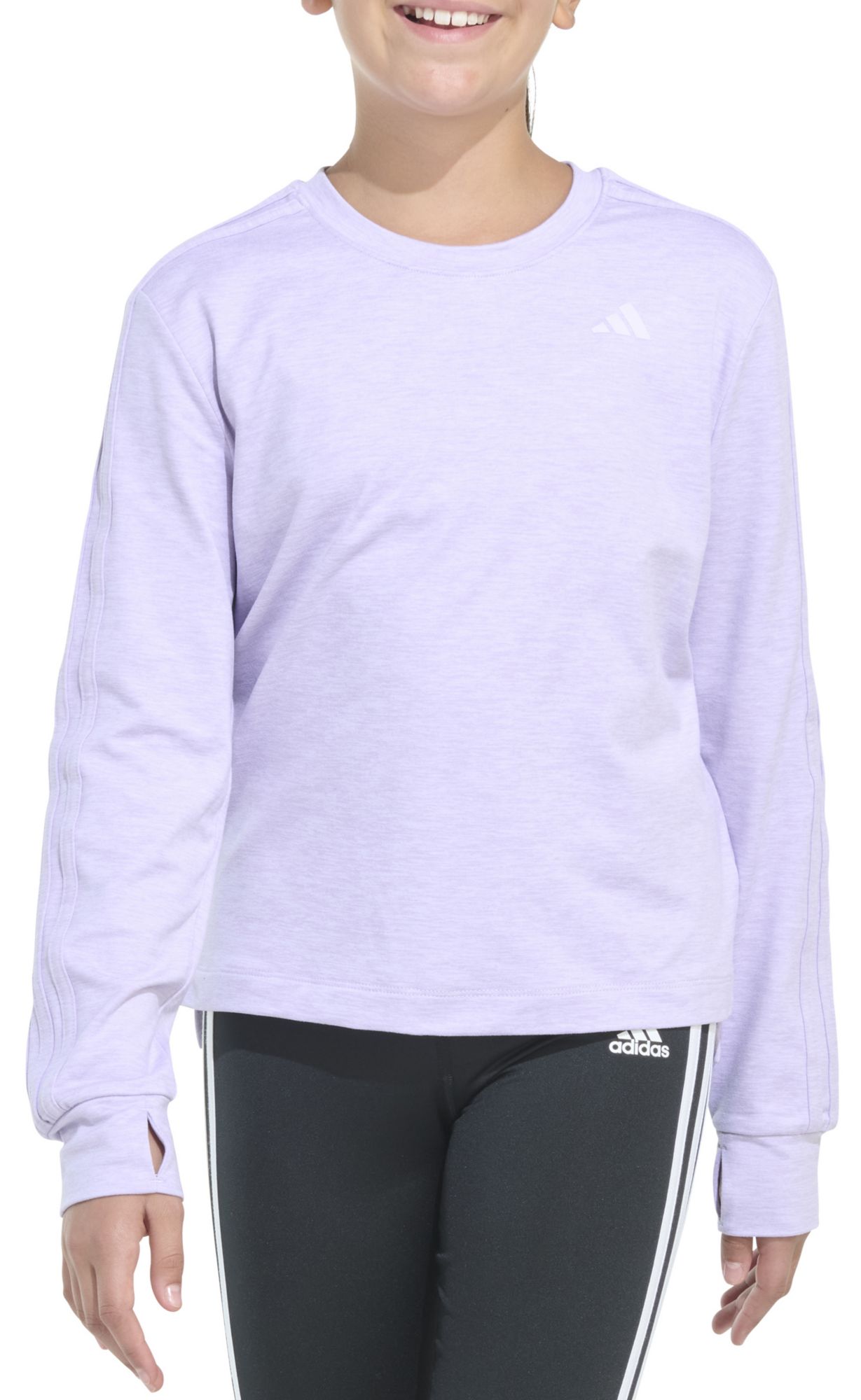adidas Girls' Mélange Long Sleeve Training T-Shirt product image