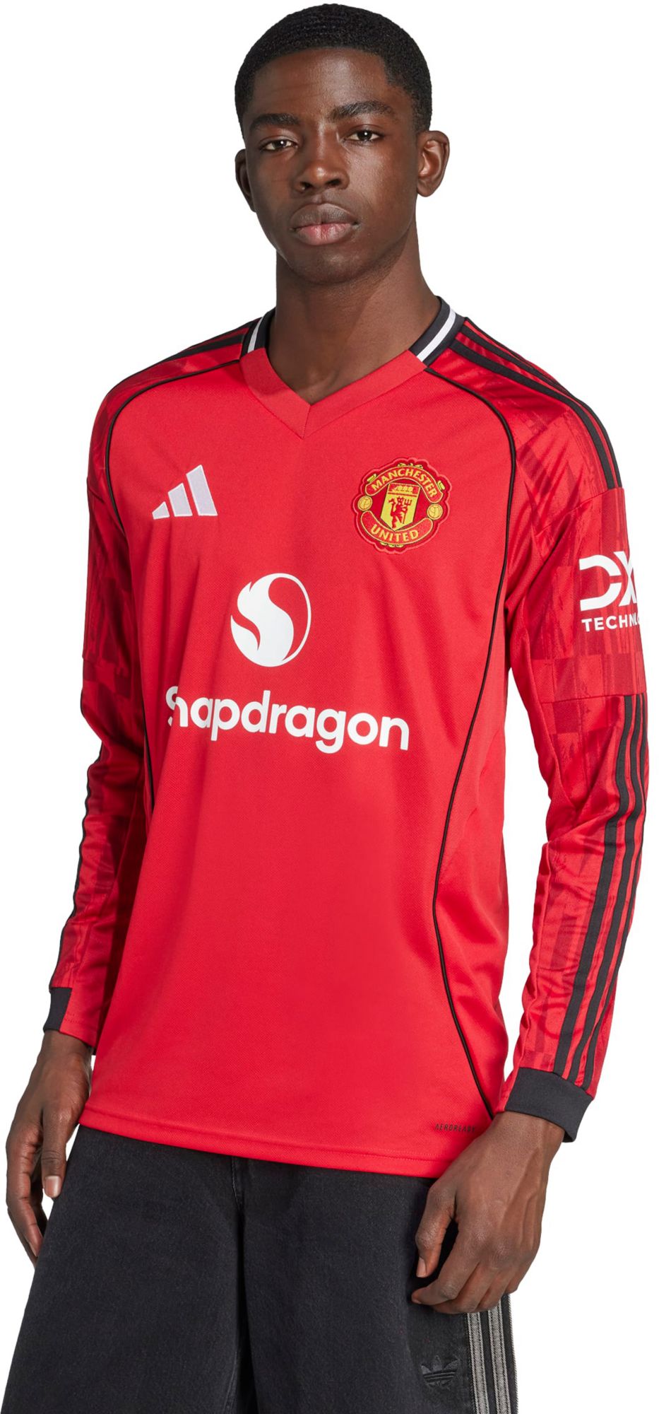 adidas Adult Manchester United 2025 Red Home Long Sleeve Replica Jersey product image