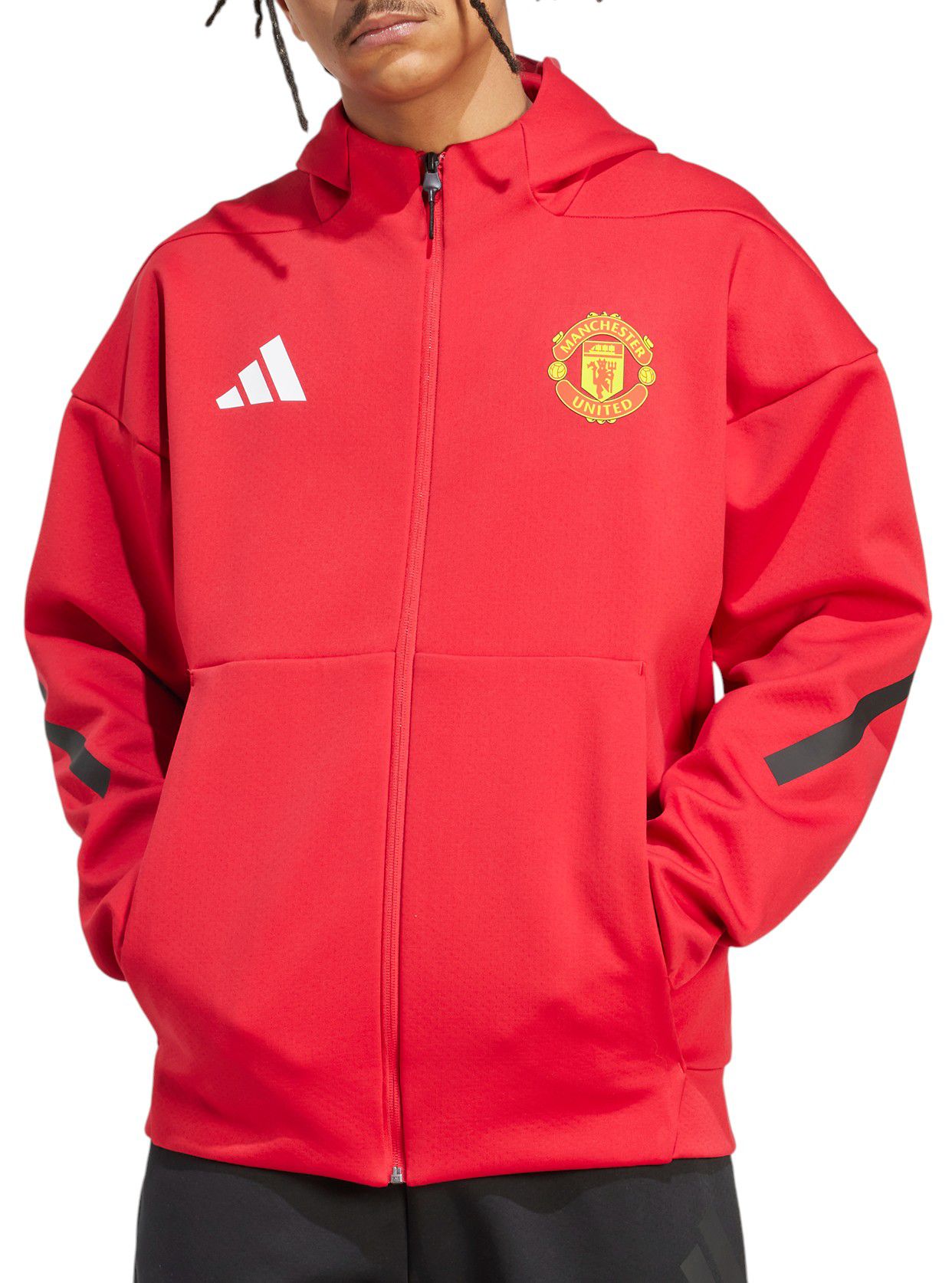 adidas Adult Manchester Untied 2025-26 Red Prematch Jacket product image