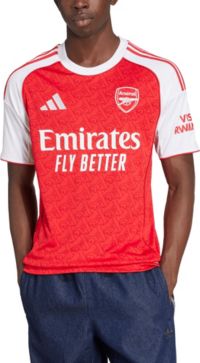 adidas Adult Arsenal 2025-26 Red Home Replica Jersey