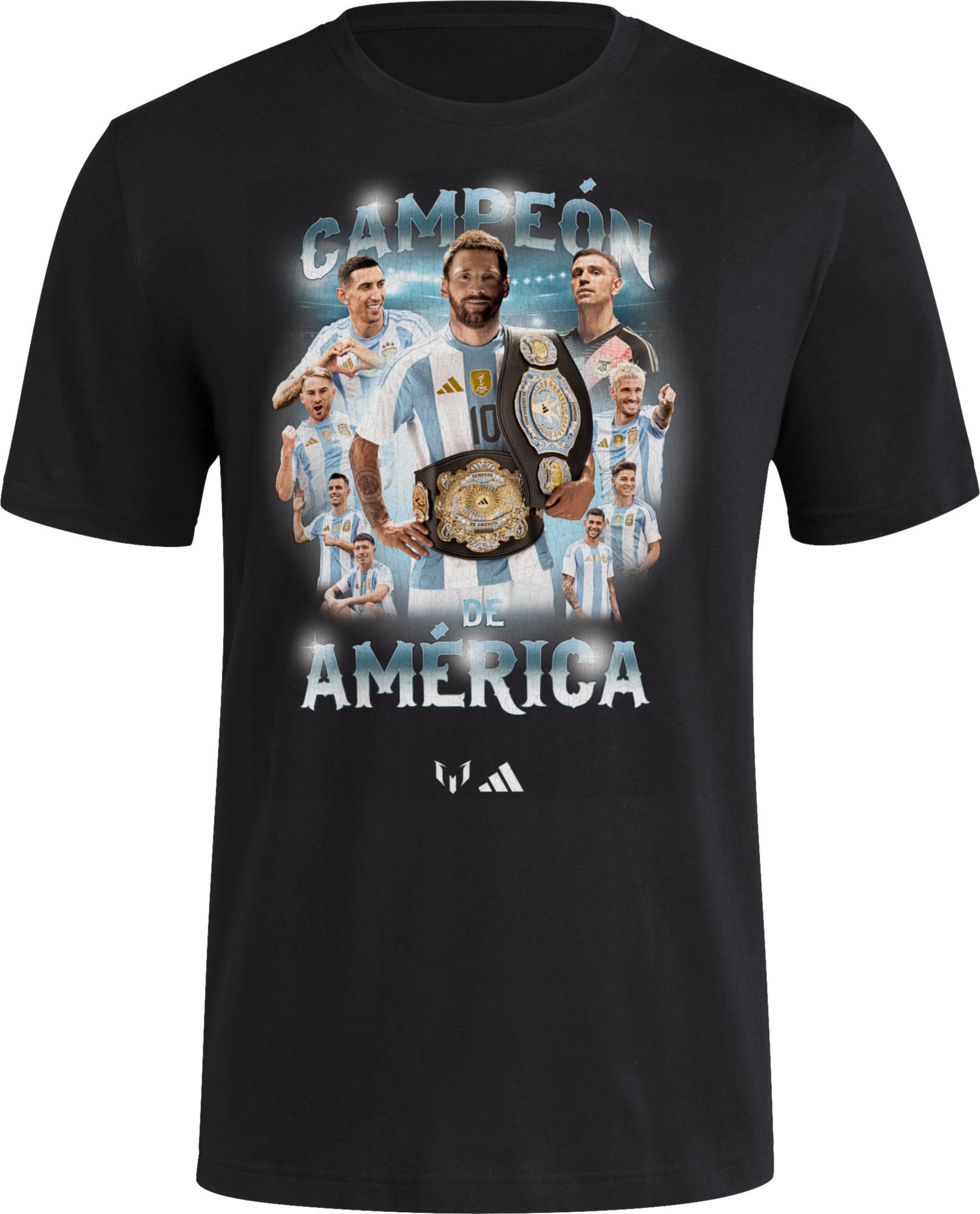 adidas Adult Argentina Lionel Messi Belt Winner Black TShirt Dick's