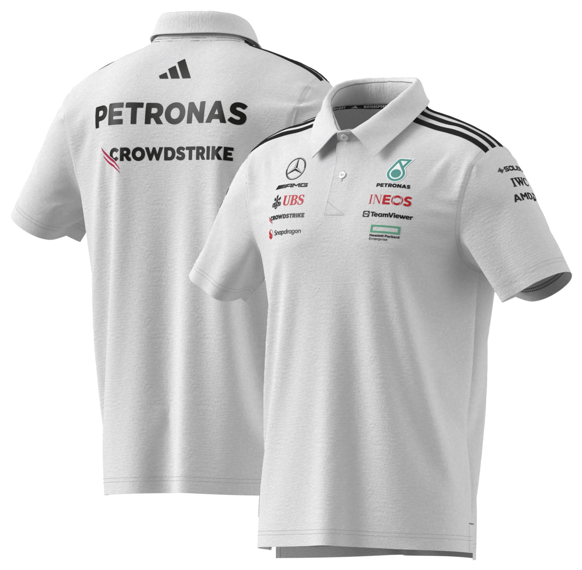 adidas Men's Mercedes F1 White Team Polo product image