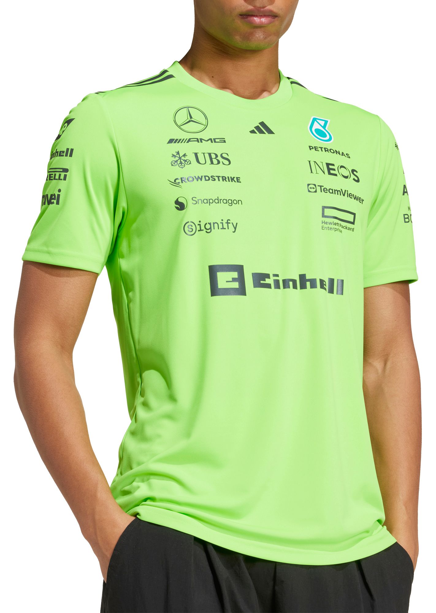 adidas Men's Mercedes Formula One Green Setup Jersey product image