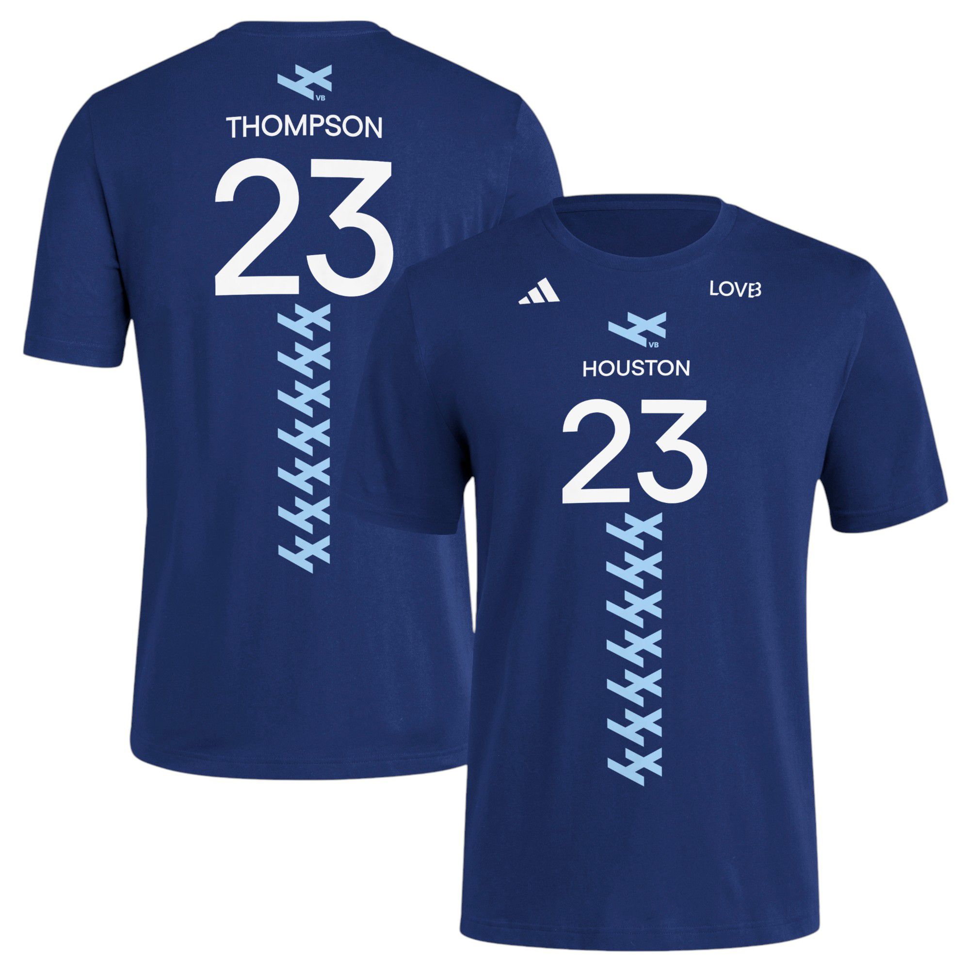 adidas Men's LOVB Houston Jordan Thompson #23 Navy T-Shirt product image