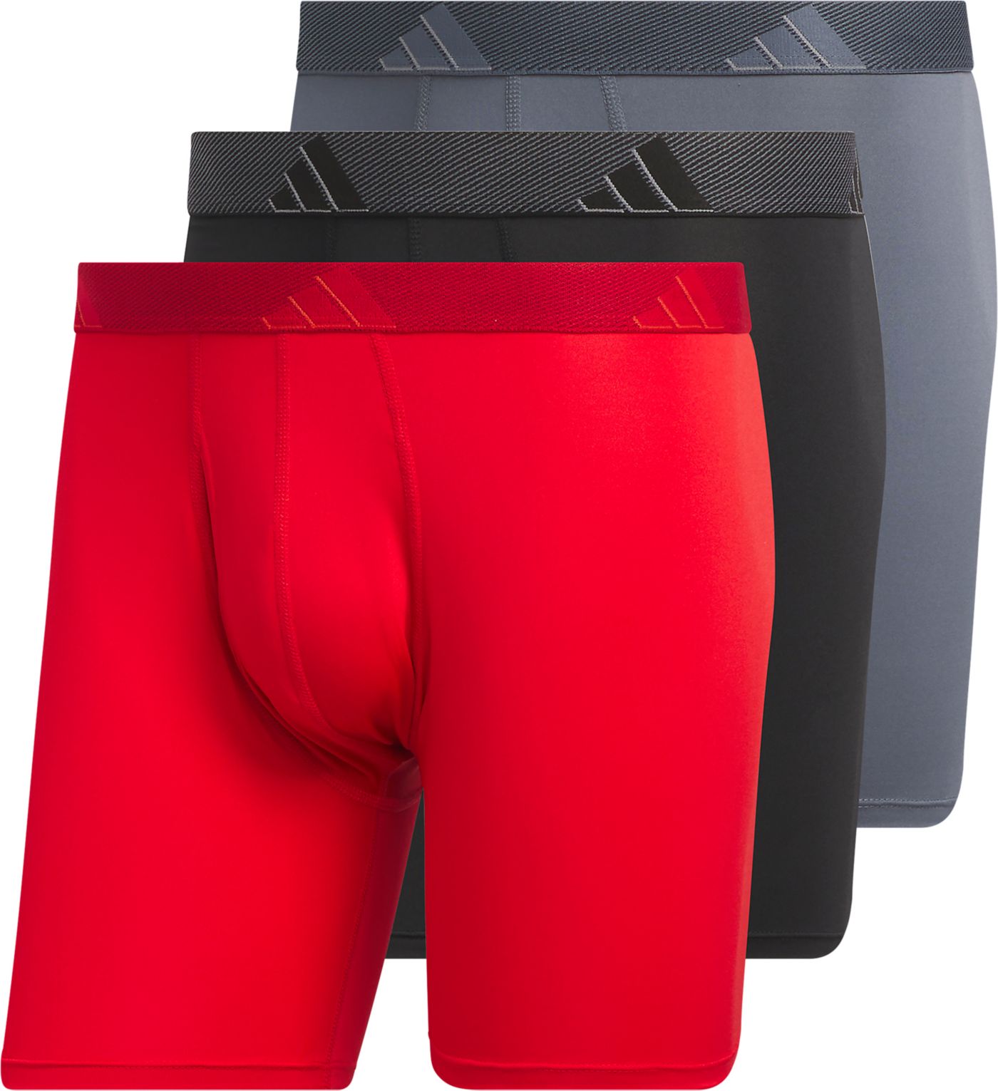 Adidas Athletic Fit Microfiber Boxer Brief Underwear 3 Pack Men s XL