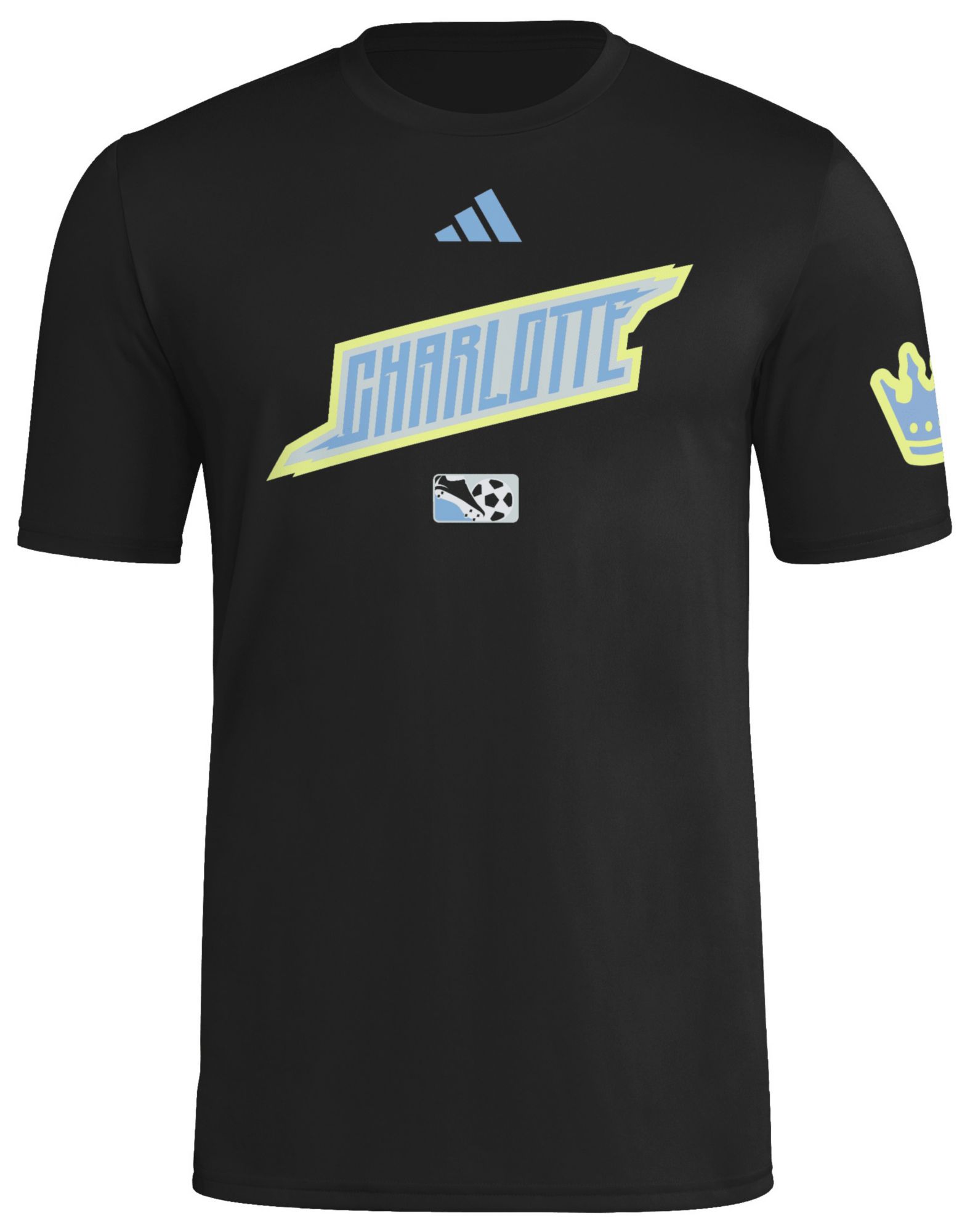 adidas Adult Charlotte FC 2025 Jersey Hook Black T-Shirt product image