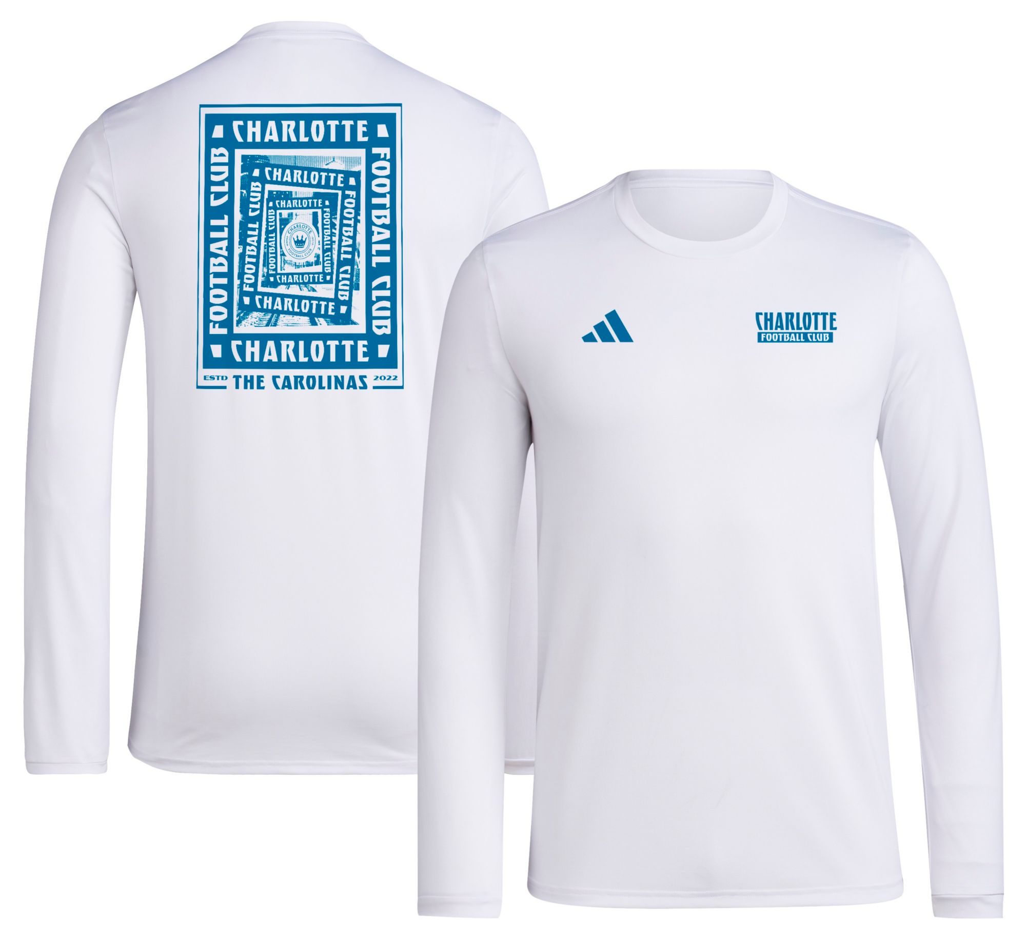 adidas Men's Charlotte FC 2025 White Local Warp Long Sleeve T-Shirt product image