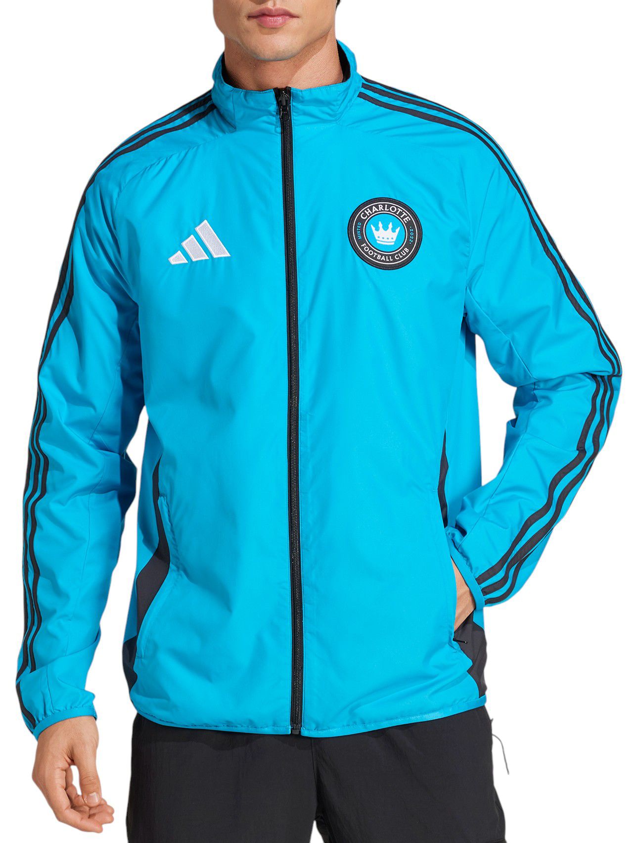 adidas Adult Charlotte FC 2025 Blue Anthem Reversible Jacket product image