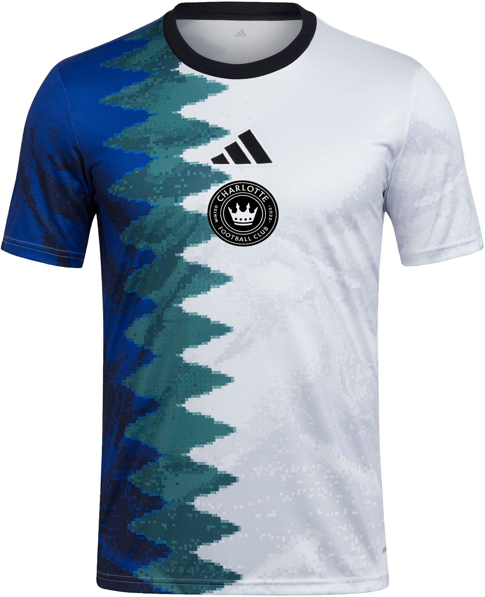 adidas Adult Charlotte FC 2025 eSports Pixels To Pitch White Prematch Jersey product image