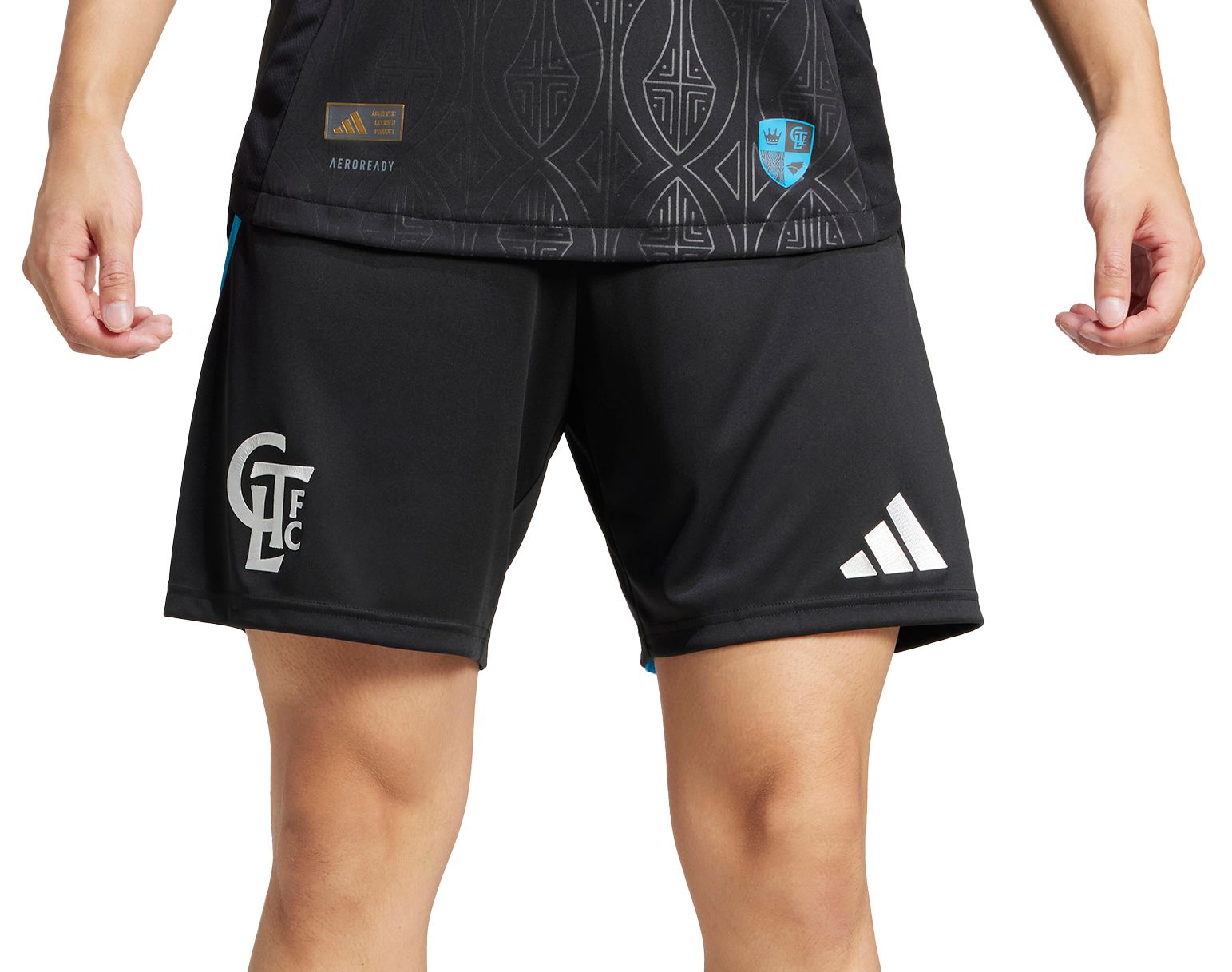 adidas Men's Charlotte FC Black Authentic Away Shorts product image