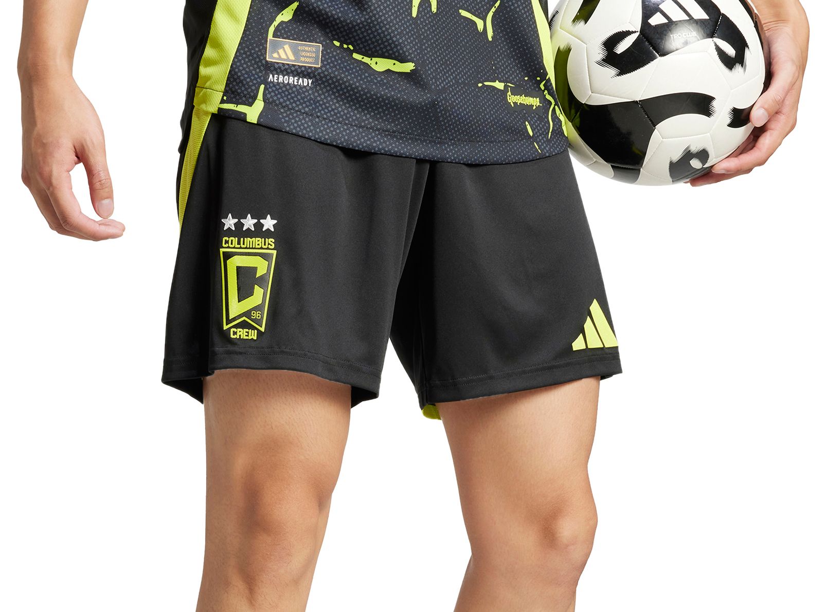 adidas Men's Columbus Crew Black Authentic Away Shorts product image