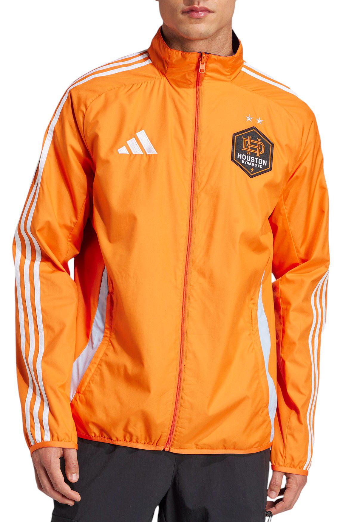 adidas Adult Houston Dynamo 2025 Orange Anthem Reversible Jacket product image