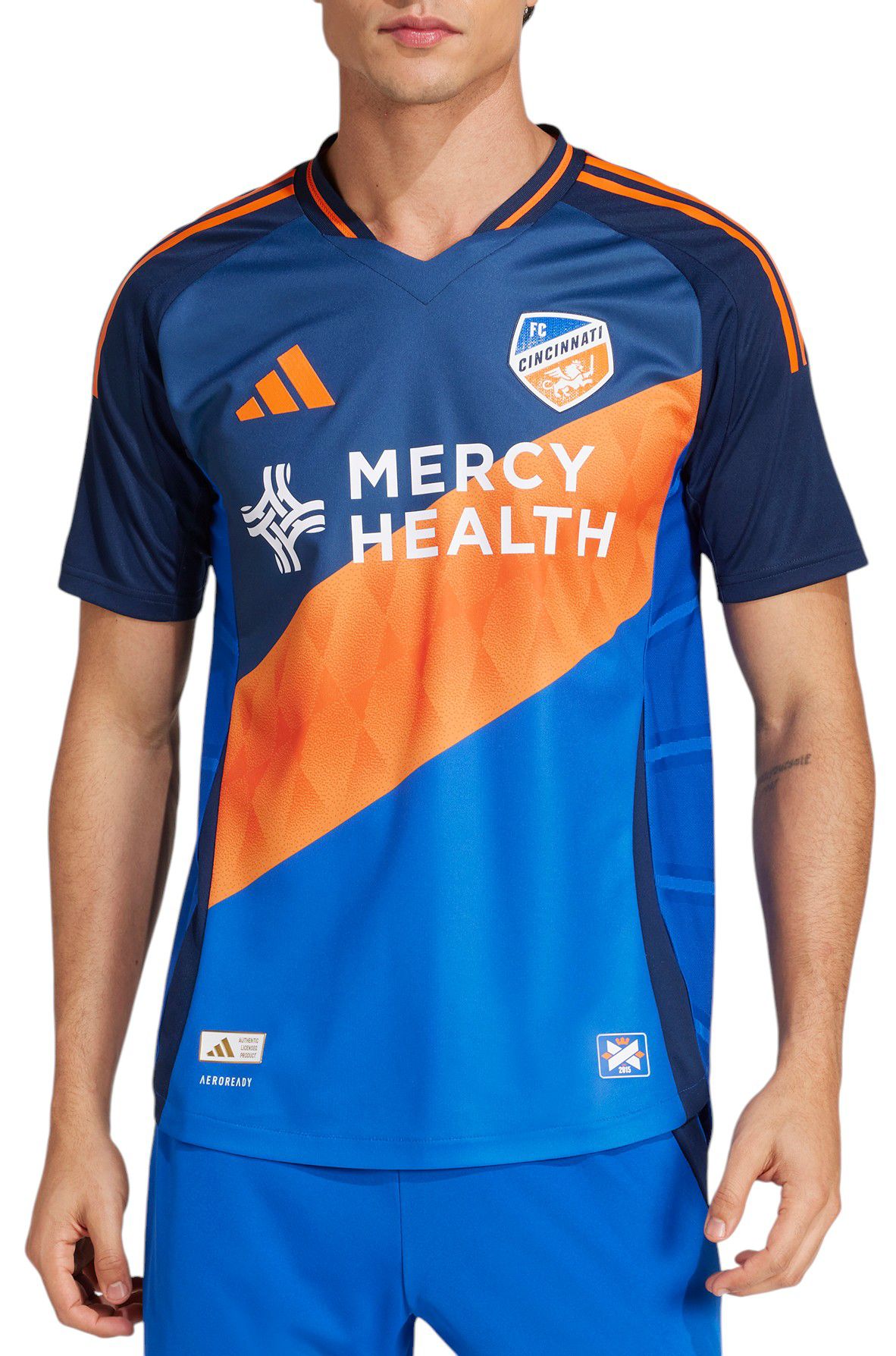 adidas Adult FC Cincinnati 2025 Primary Authentic "Orange & Blue Legacy Kit" Jersey product image