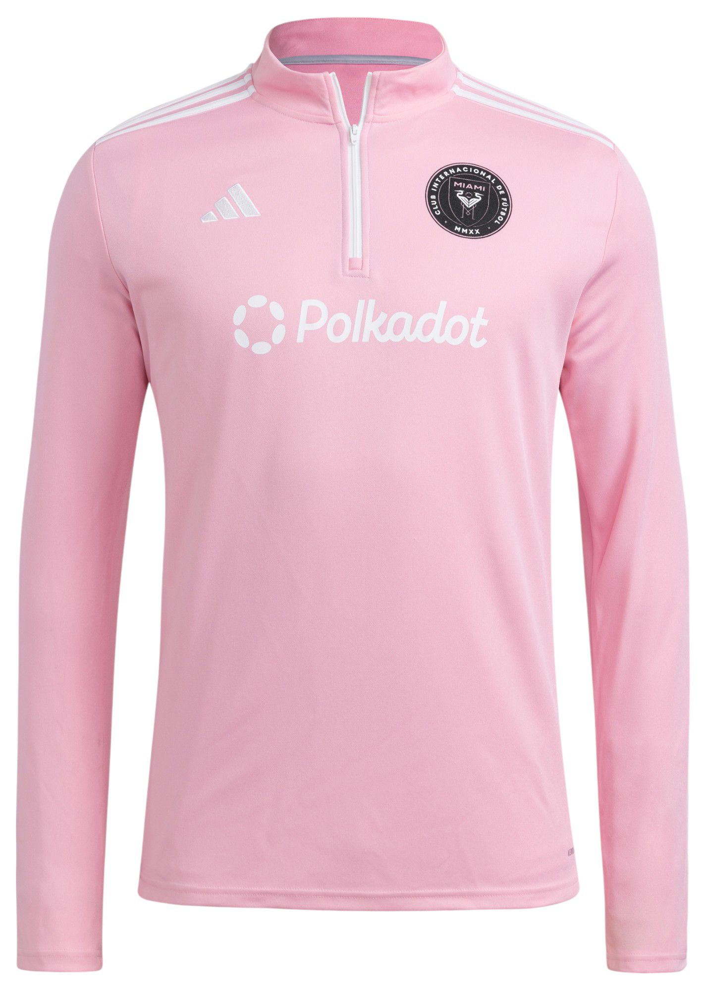 adidas Men's Inter Miami CF Pink Training Quarter-Zip Shirt