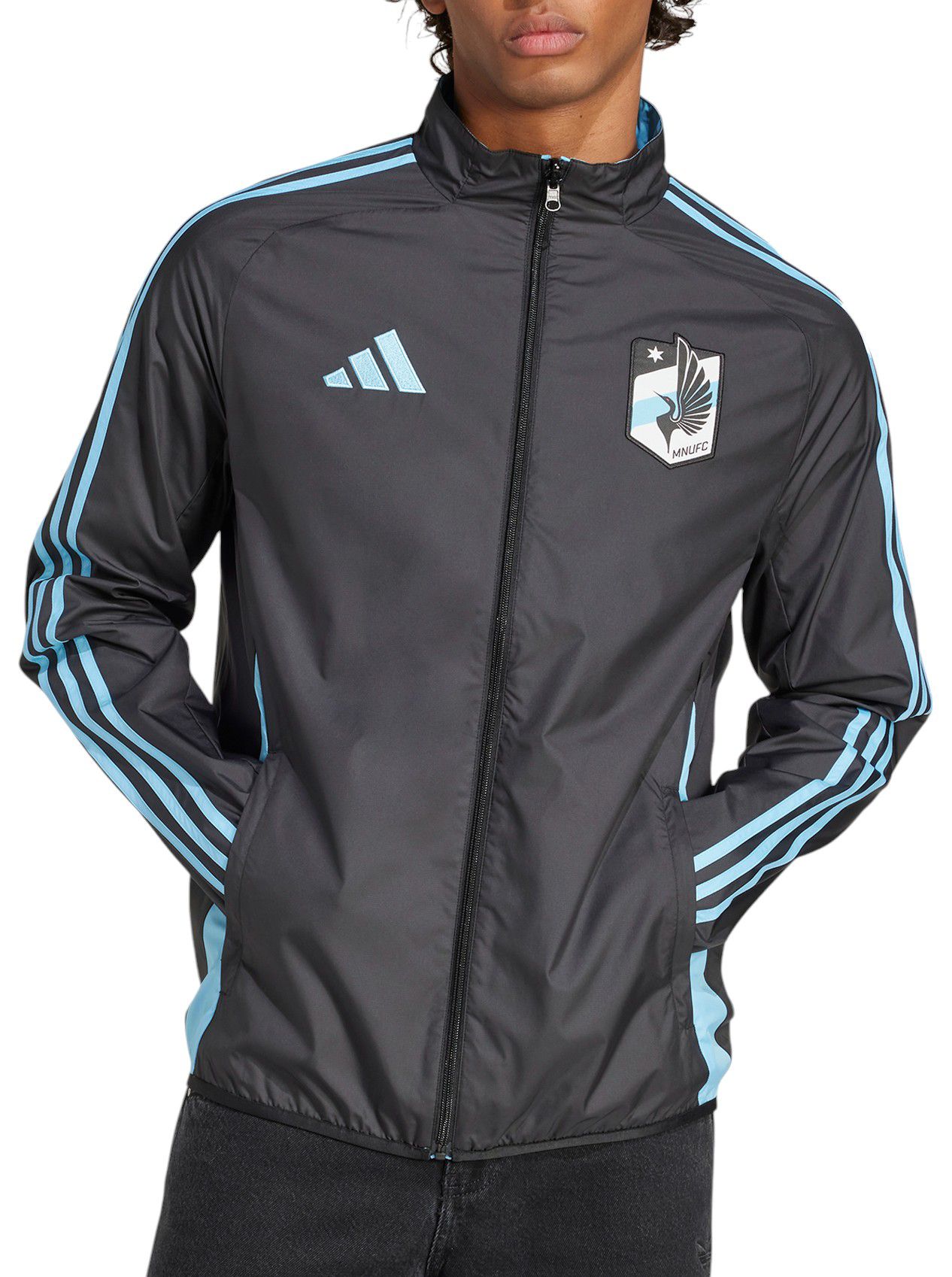 adidas Adult Minnesota United FC 2025 Black Anthem Reversible Jacket product image