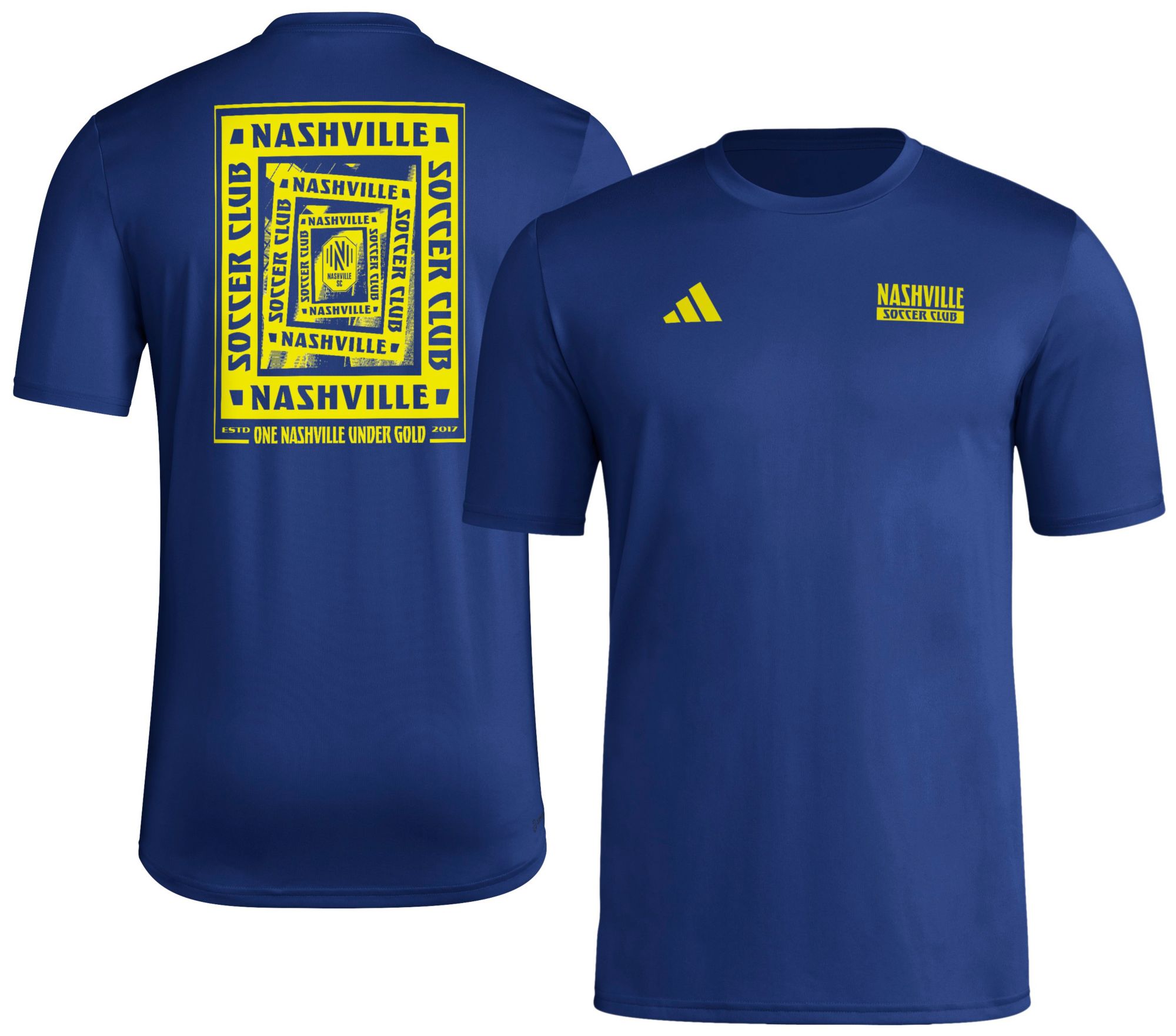 adidas Men's Nashville SC 2025 Blue Local Warp T-Shirt product image