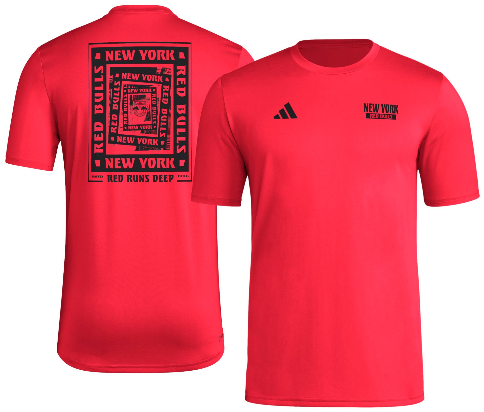 adidas Men's New York Red Bulls 2025 Red Local Warp T-Shirt product image