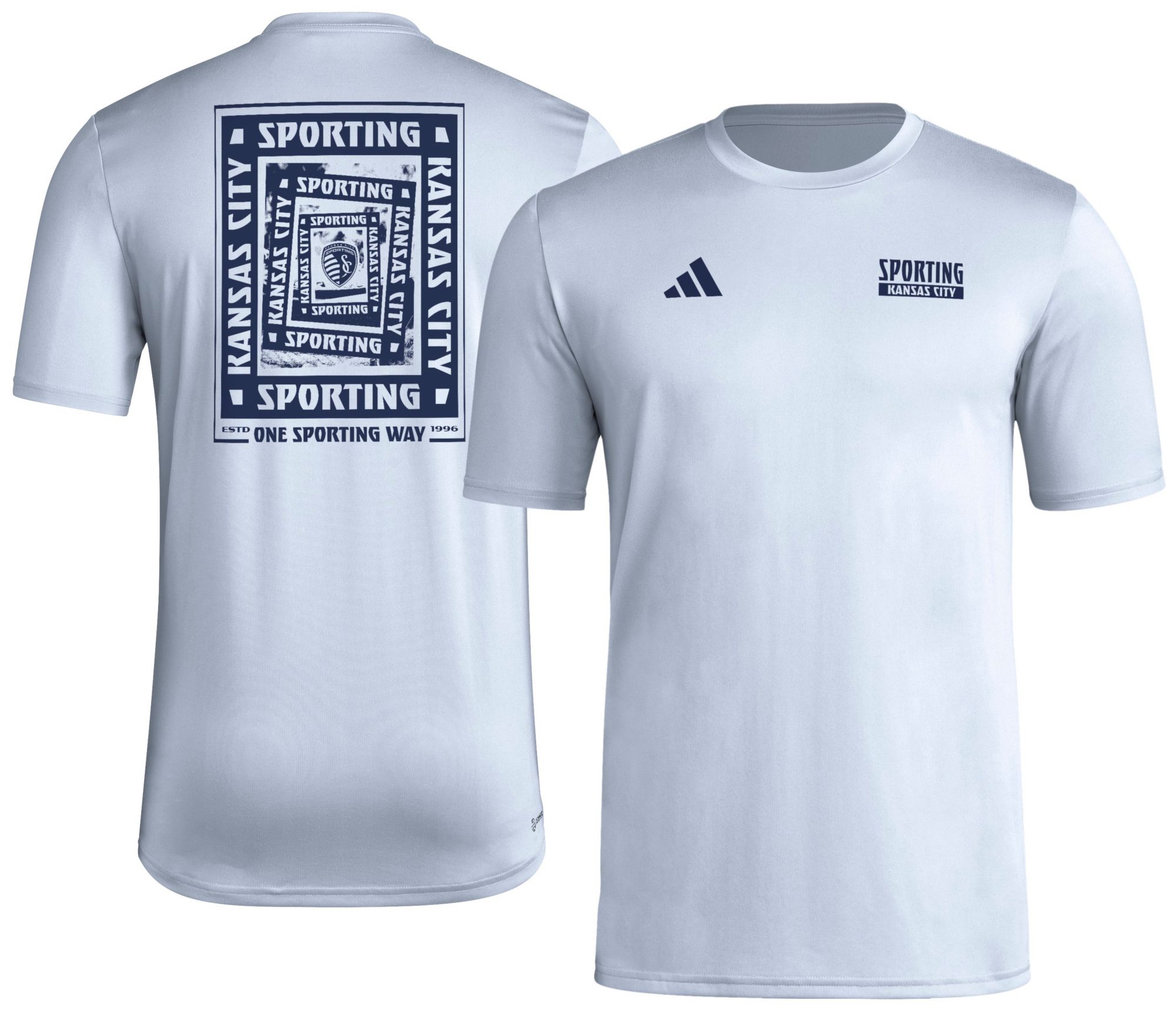 adidas Men's Sporting Kansas City 2025 Blue Local Warp T-Shirt product image