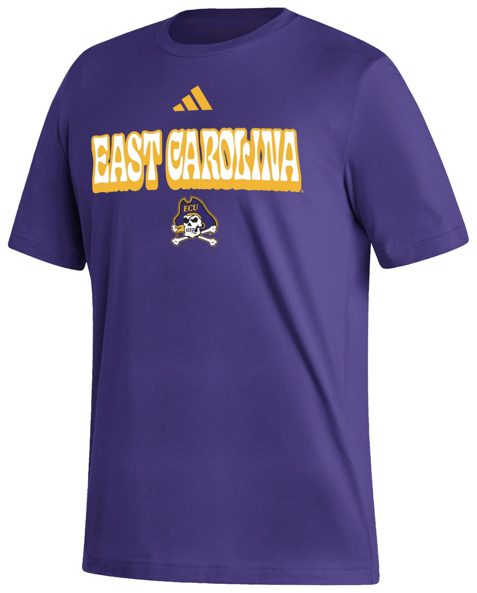 adidas Men's East Carolina Pirates Purple Fresh T-Shirt product image