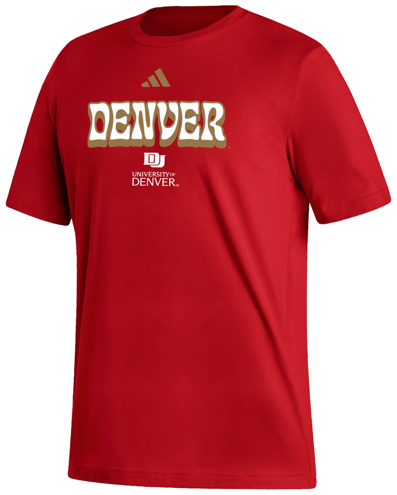 adidas Men's Denver Pioneers Red Fresh T-Shirt product image
