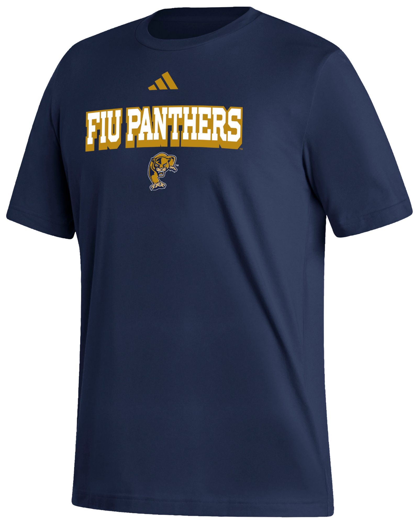 adidas Men's FIU Golden Panthers Navy Fresh T-Shirt product image