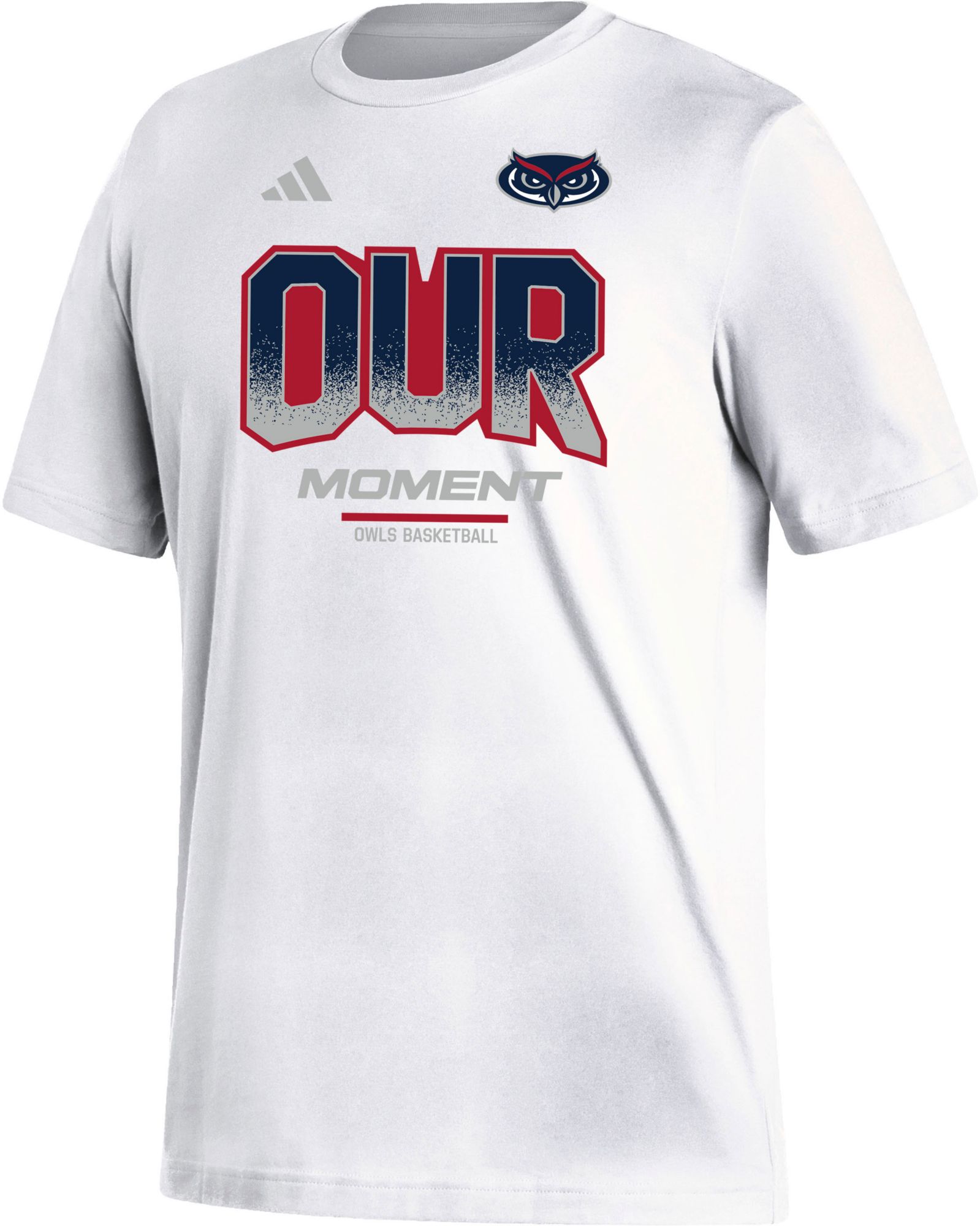 adidas Men's Florida Atlantic Owls White Basketball Bench T-Shirt