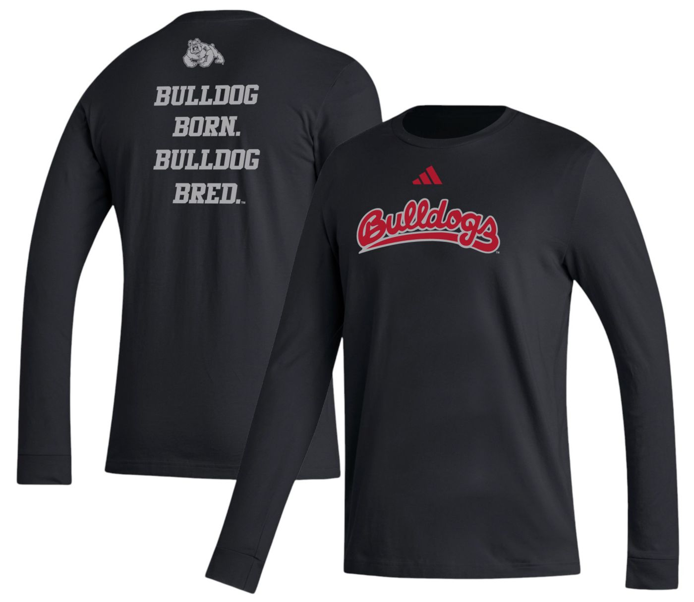 adidas Men s Fresno State Bulldogs Black Fresh Long Sleeve T Shirt Dick s Sporting Goods