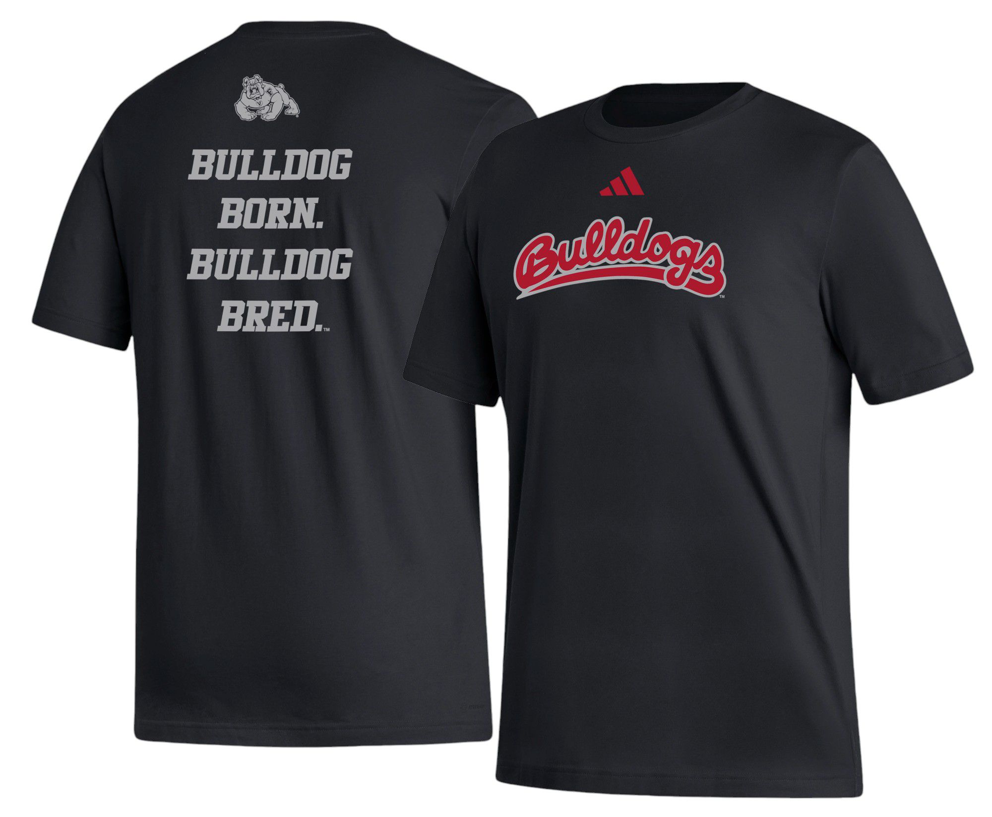 adidas Men's Fresno State Bulldogs Black Fresh T-Shirt product image