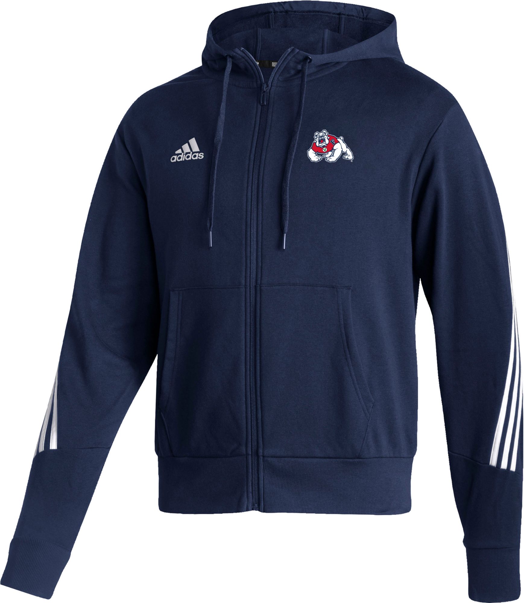 adidas Men's Fresno State Bulldogs Navy Fashion Full Zip Hoodie