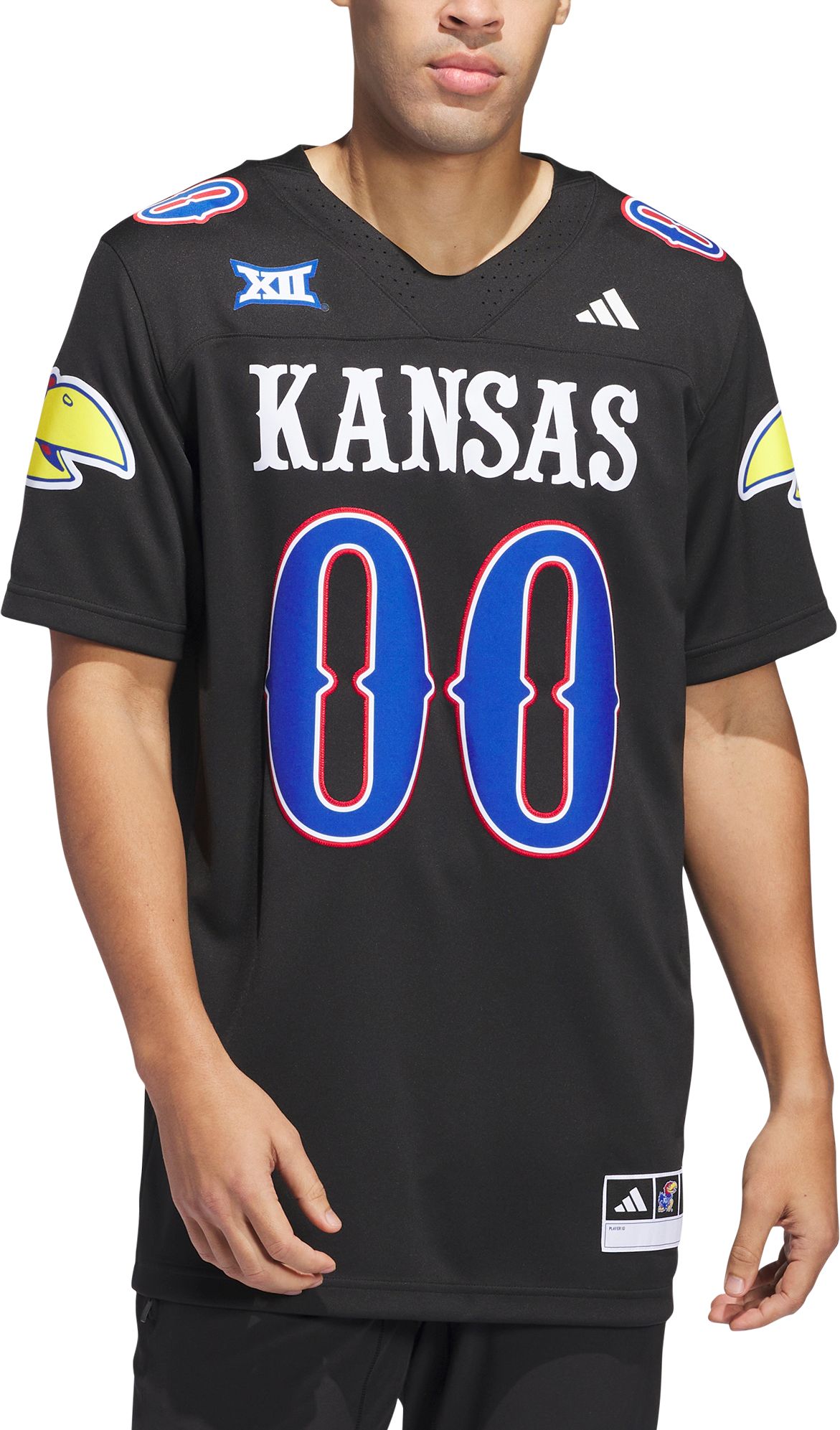 adidas Men's Kansas Jayhawks Black Premier Replica Alternate Football Jersey product image