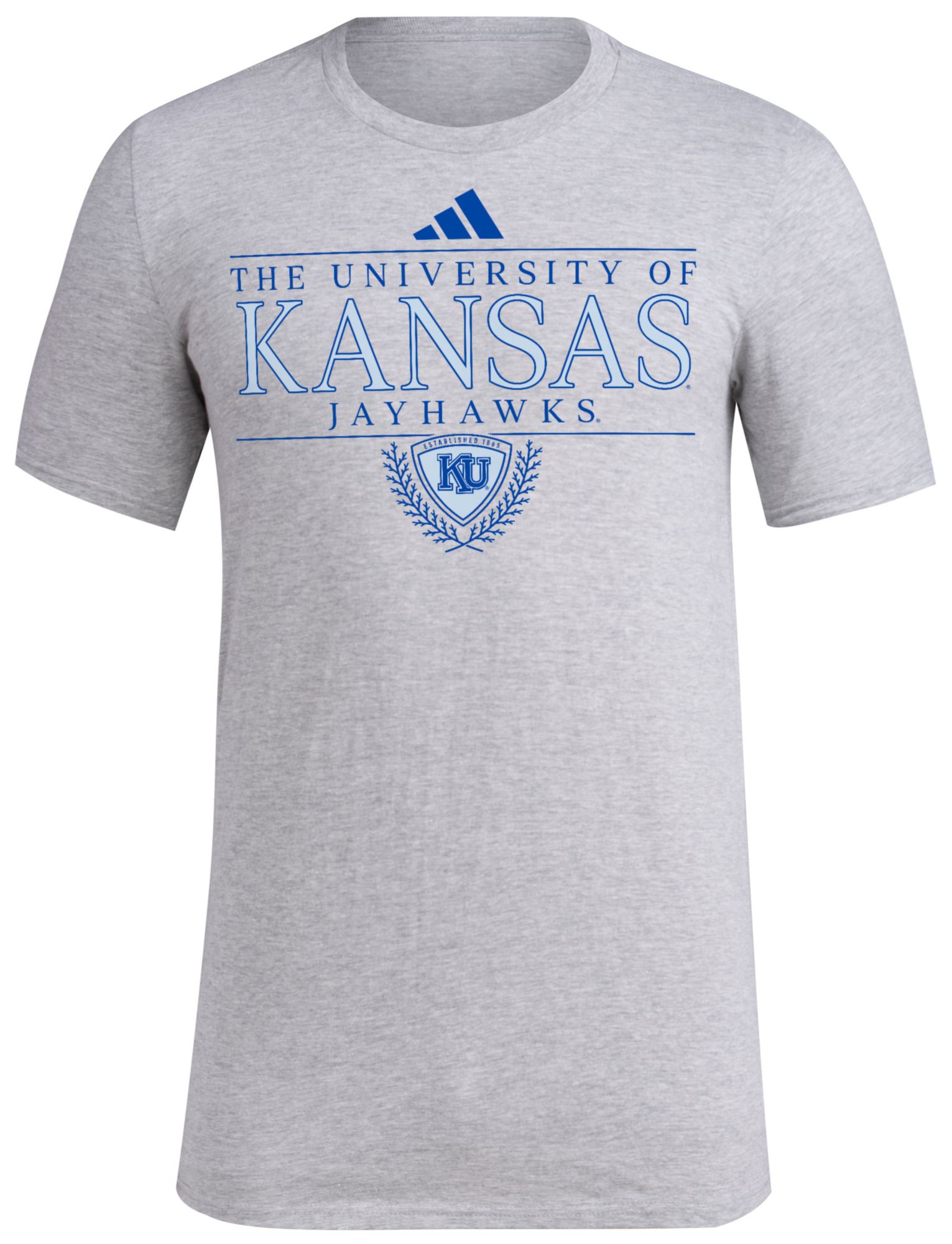 adidas Men's Kansas Jayhawks Medium Grey Heather Spring Fling T-Shirt product image
